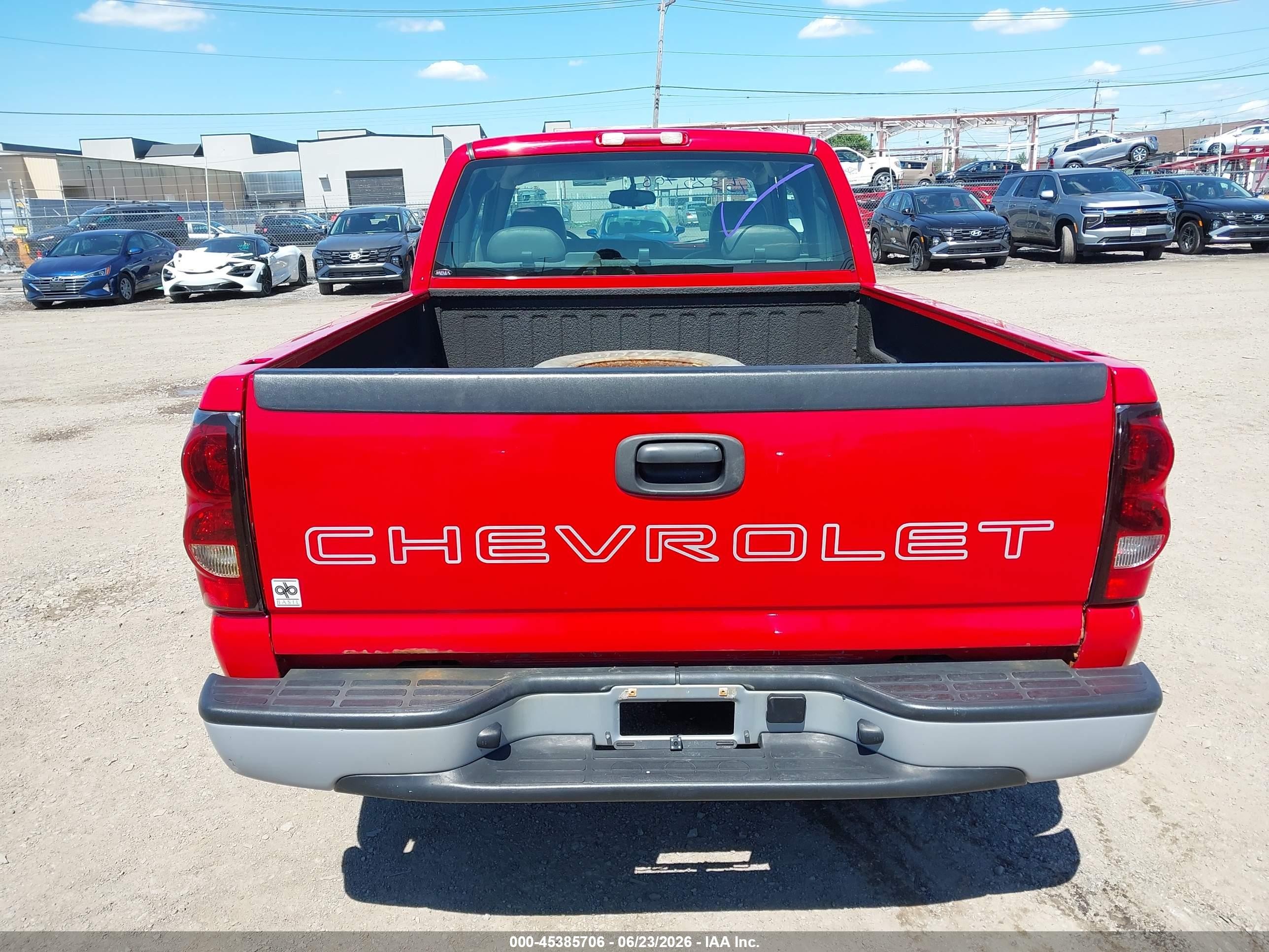 2007 Chevrolet Silverado 1500 Classic Work Truck Red vin: 1GCEK19V87E136197
