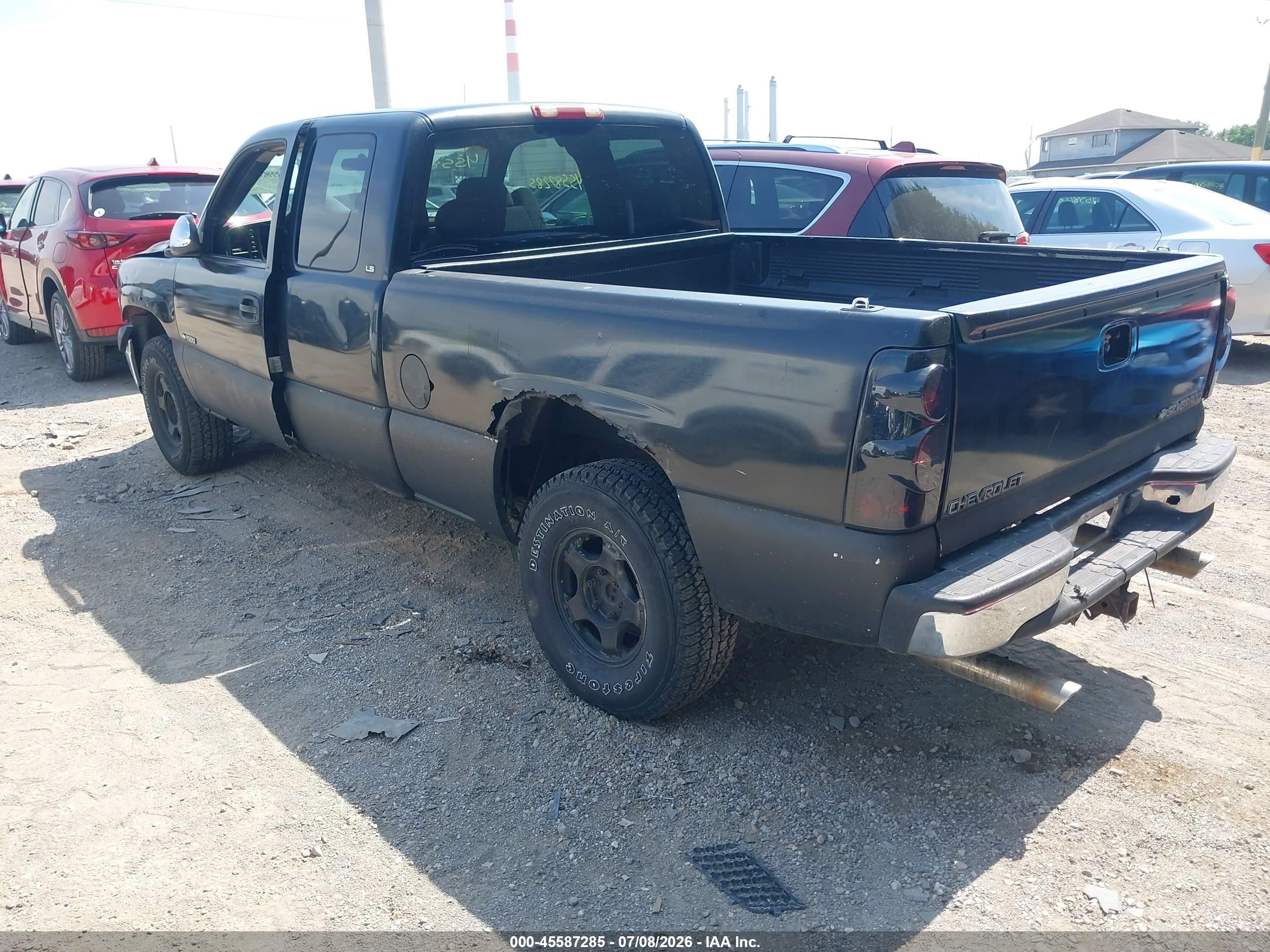 1999 Chevrolet Silverado 1500 Ls Black vin: 1GCEK19V8XE214705