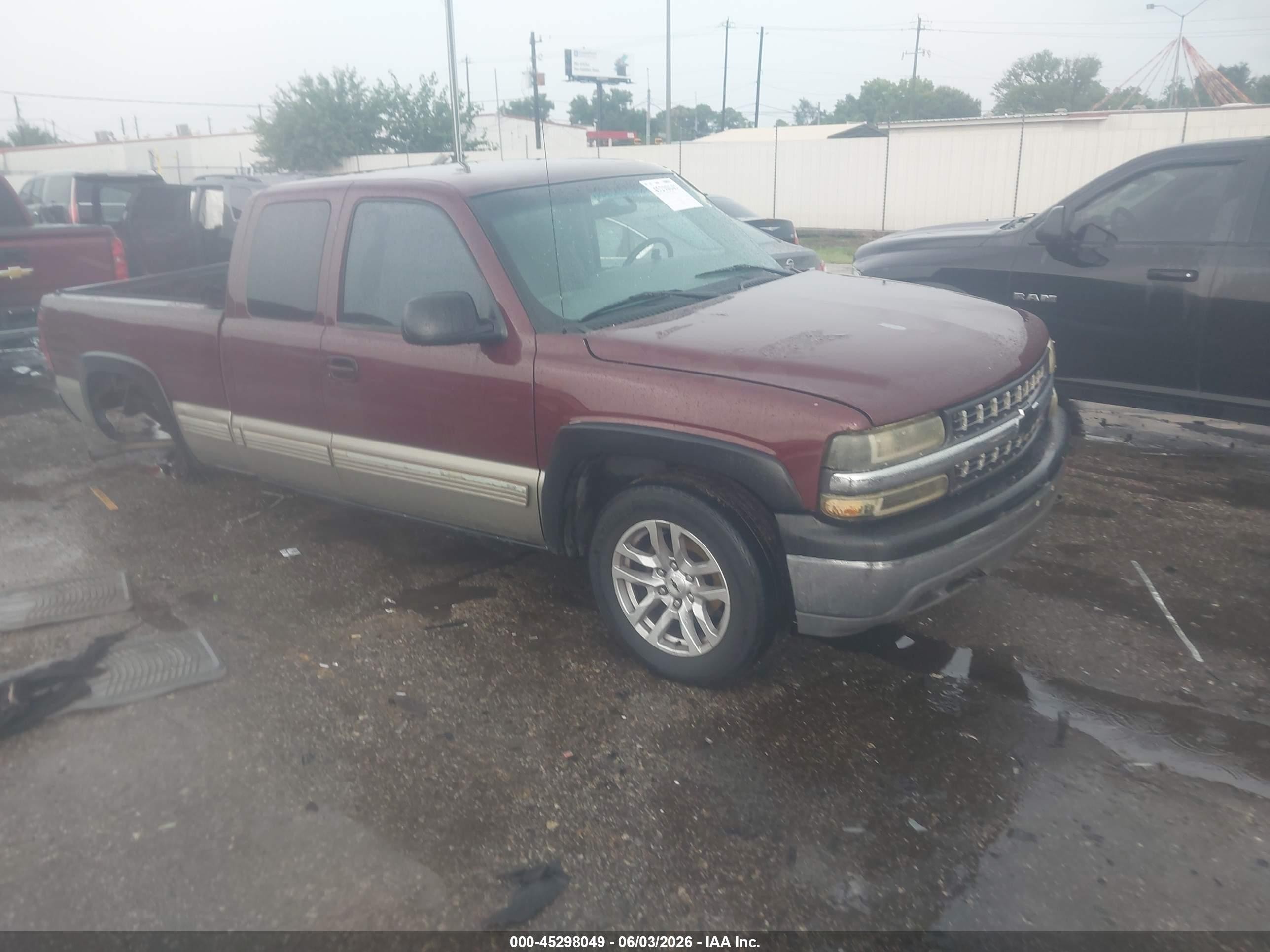 1999 Chevrolet Silverado 1500 Ls Burgundy vin: 1GCEK19V9XE203390