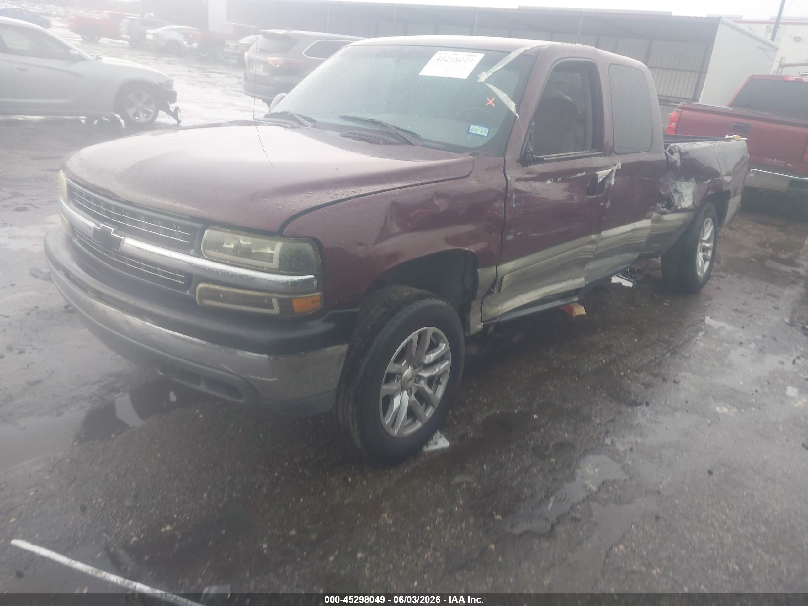 1999 Chevrolet Silverado 1500 Ls Burgundy vin: 1GCEK19V9XE203390