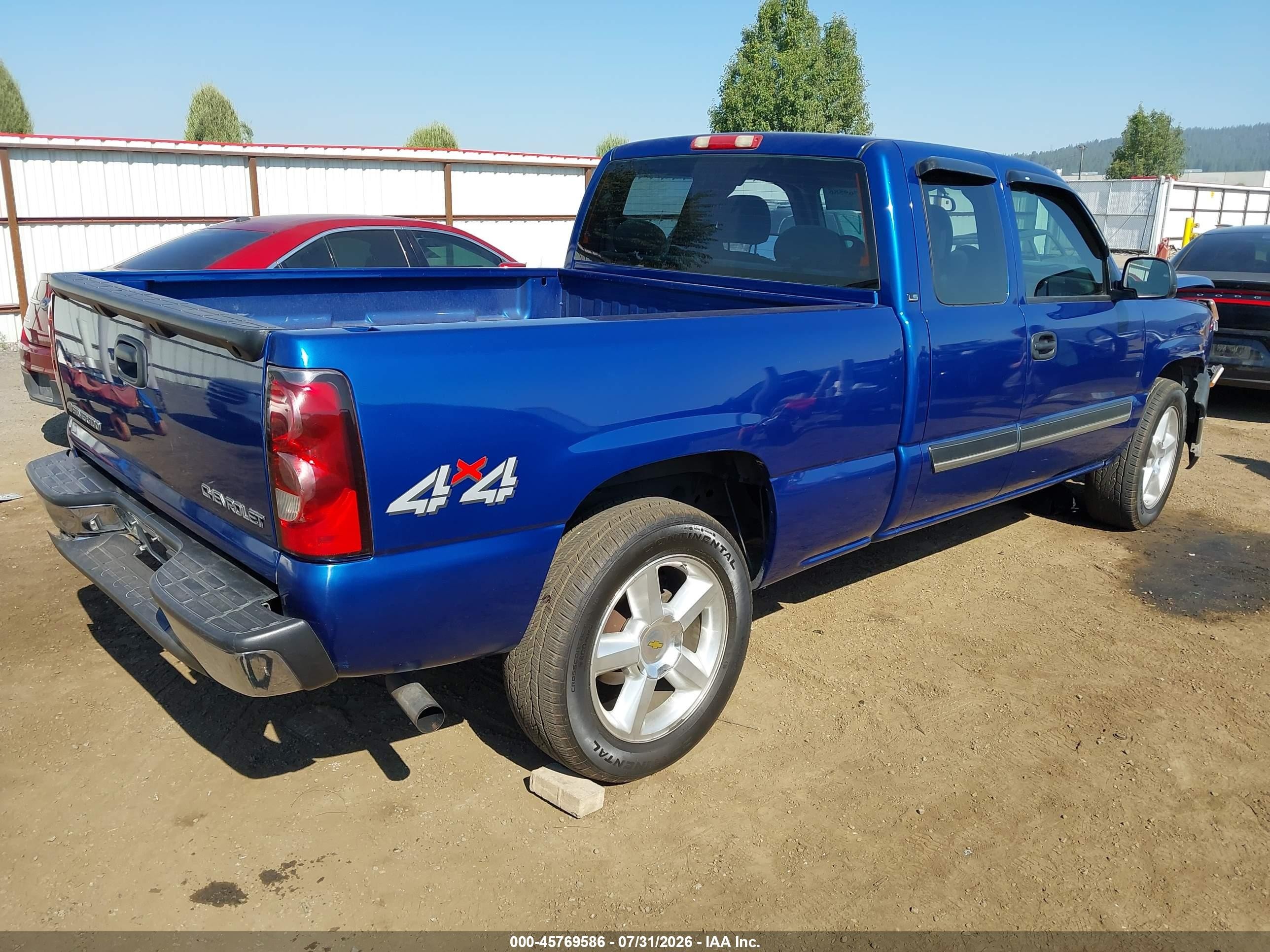 2004 Chevrolet Silverado 1500 Ls Blue vin: 1GCEK19VX4E124726