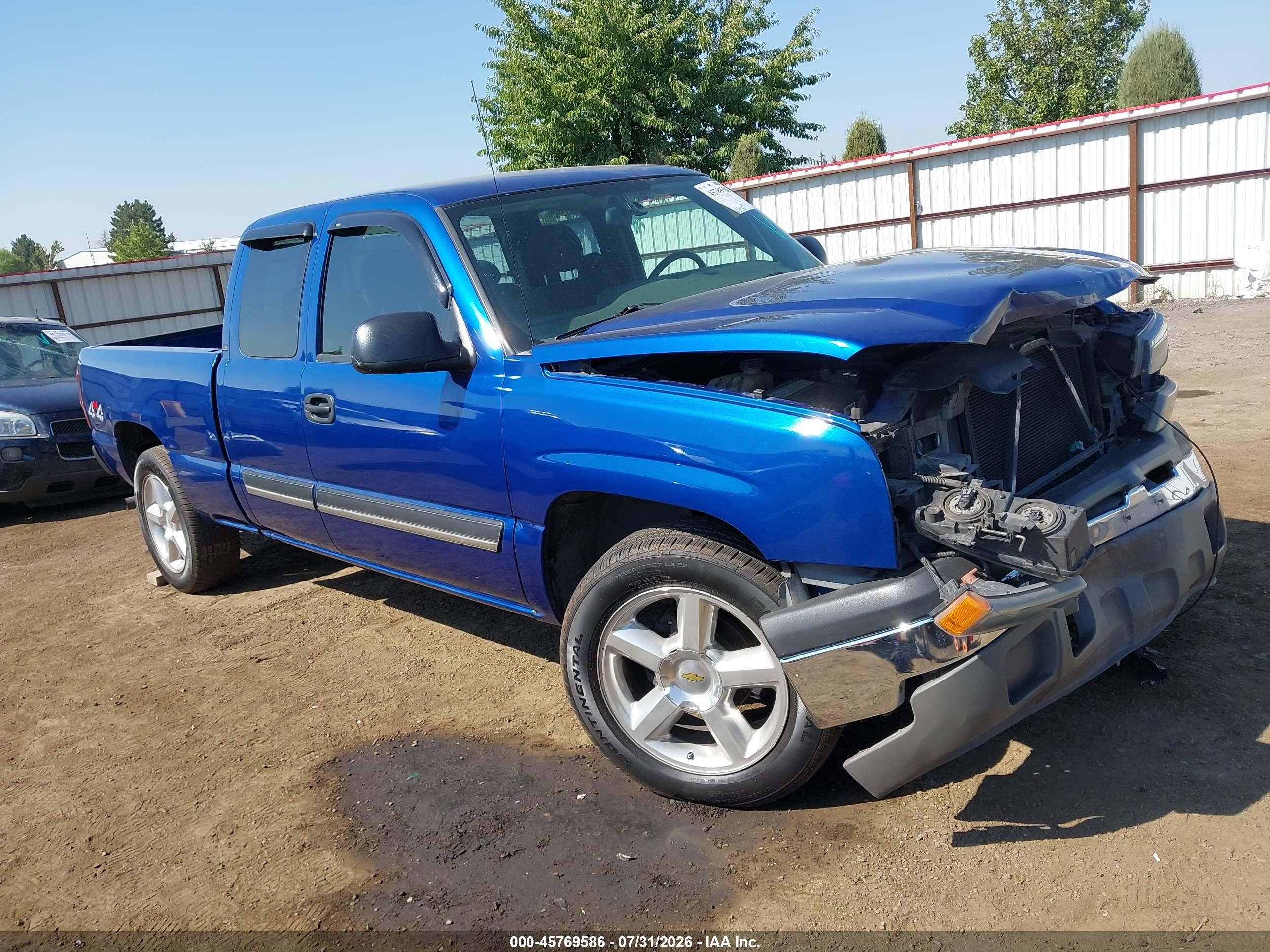 2004 Chevrolet Silverado 1500 Ls Blue vin: 1GCEK19VX4E124726