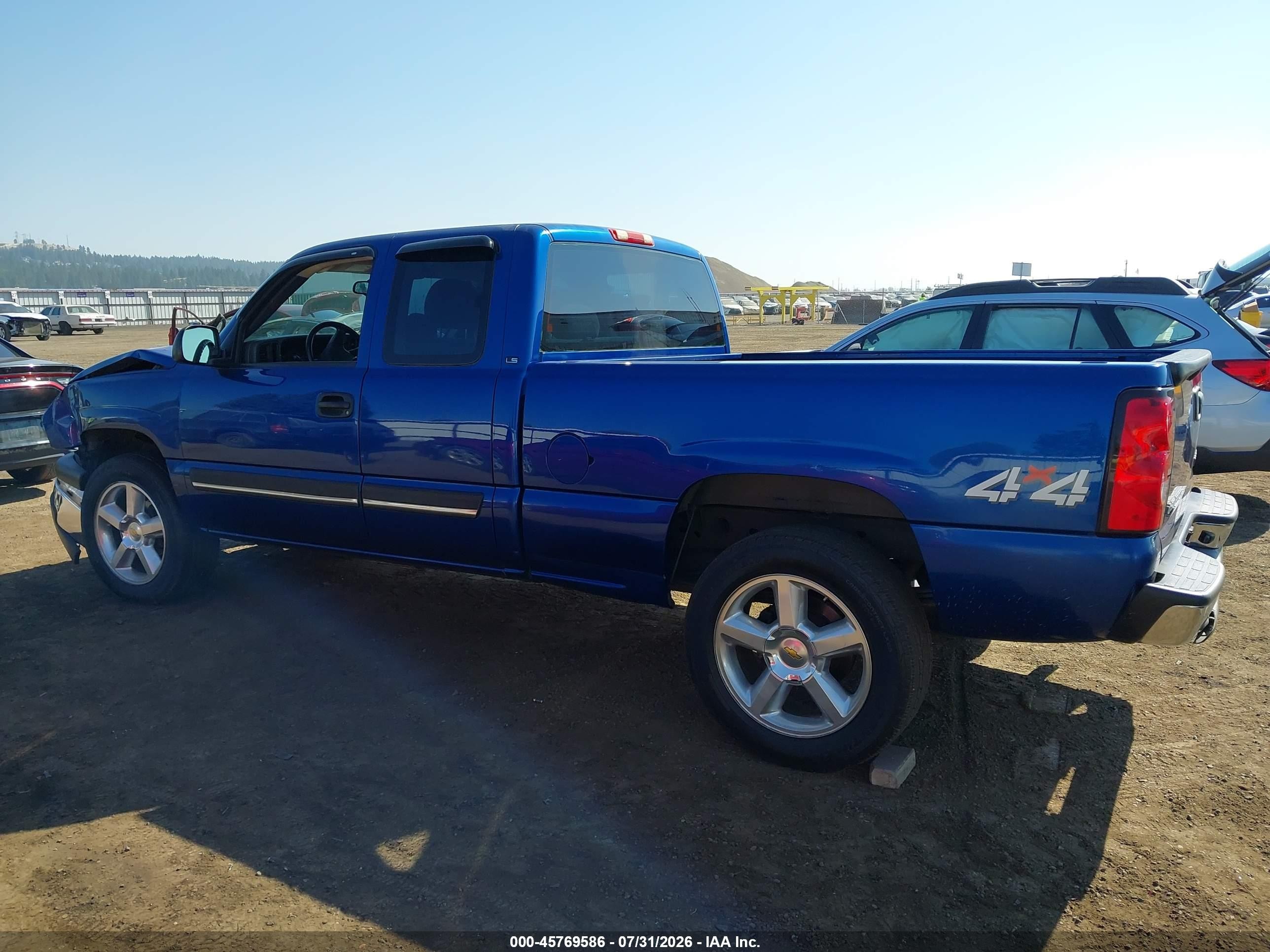 2004 Chevrolet Silverado 1500 Ls Blue vin: 1GCEK19VX4E124726