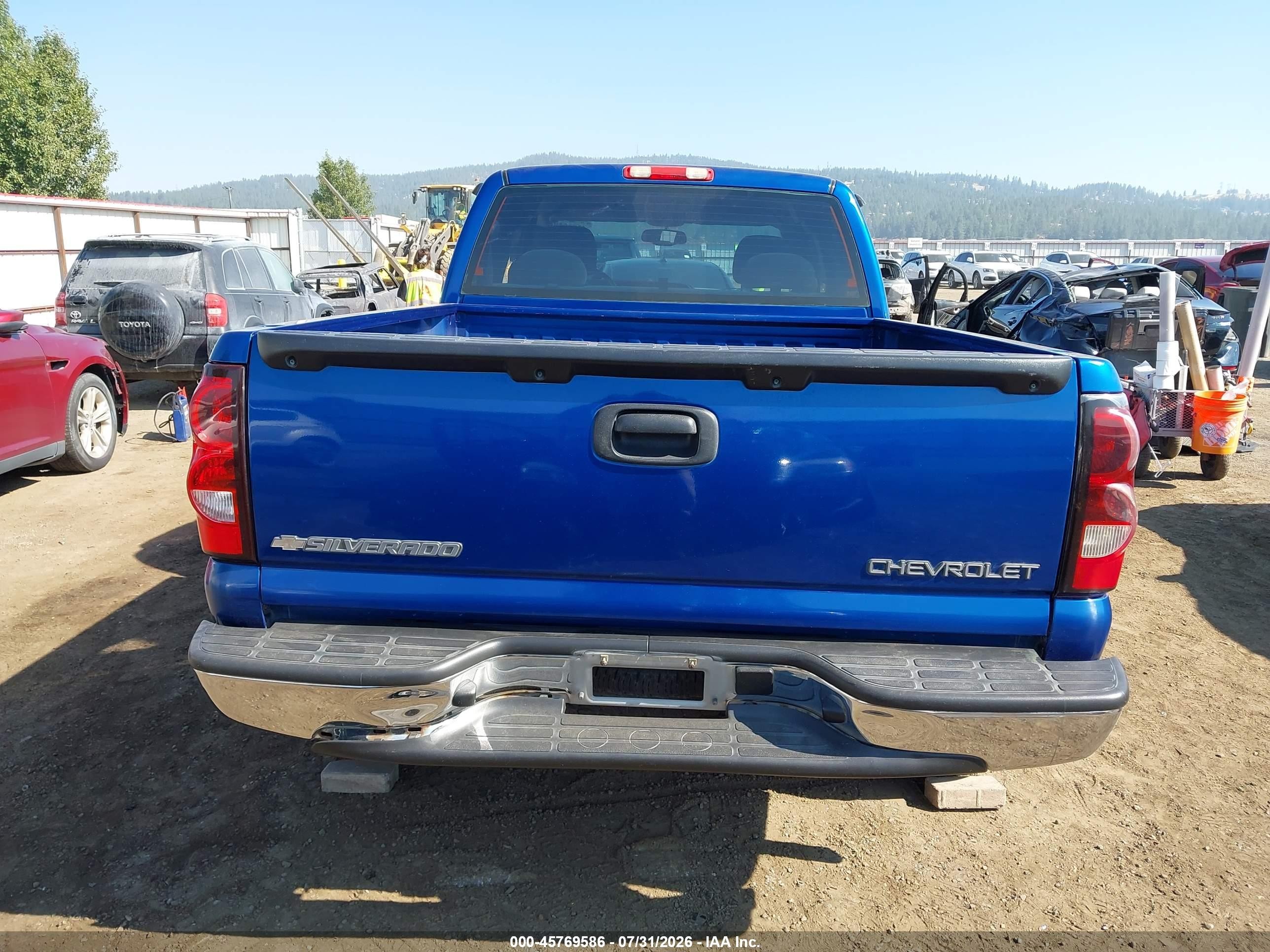 2004 Chevrolet Silverado 1500 Ls Blue vin: 1GCEK19VX4E124726