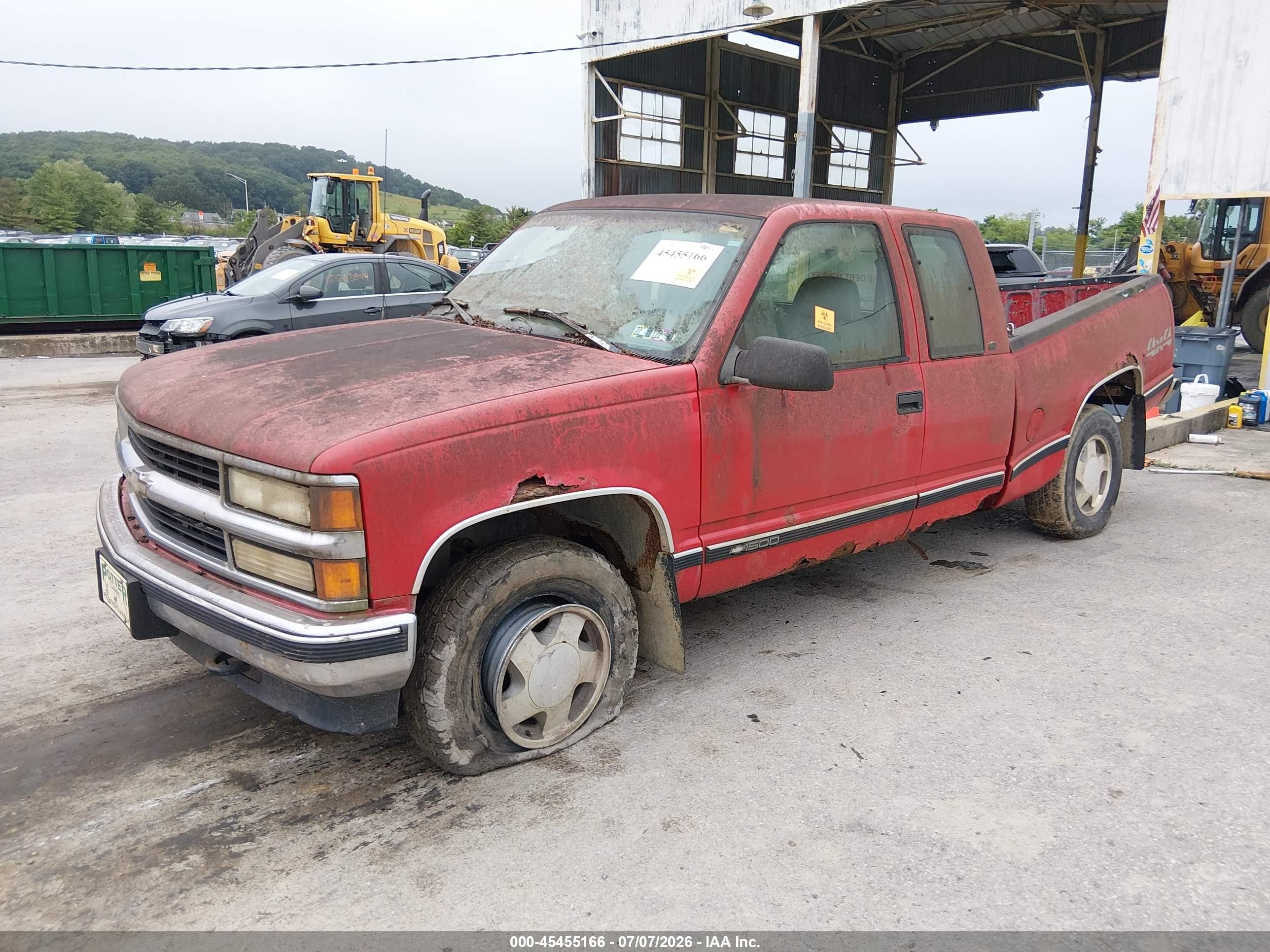 1998 Chevrolet C/k 1500 Fleetside Красный vin: 1GCEK19W2WE252308