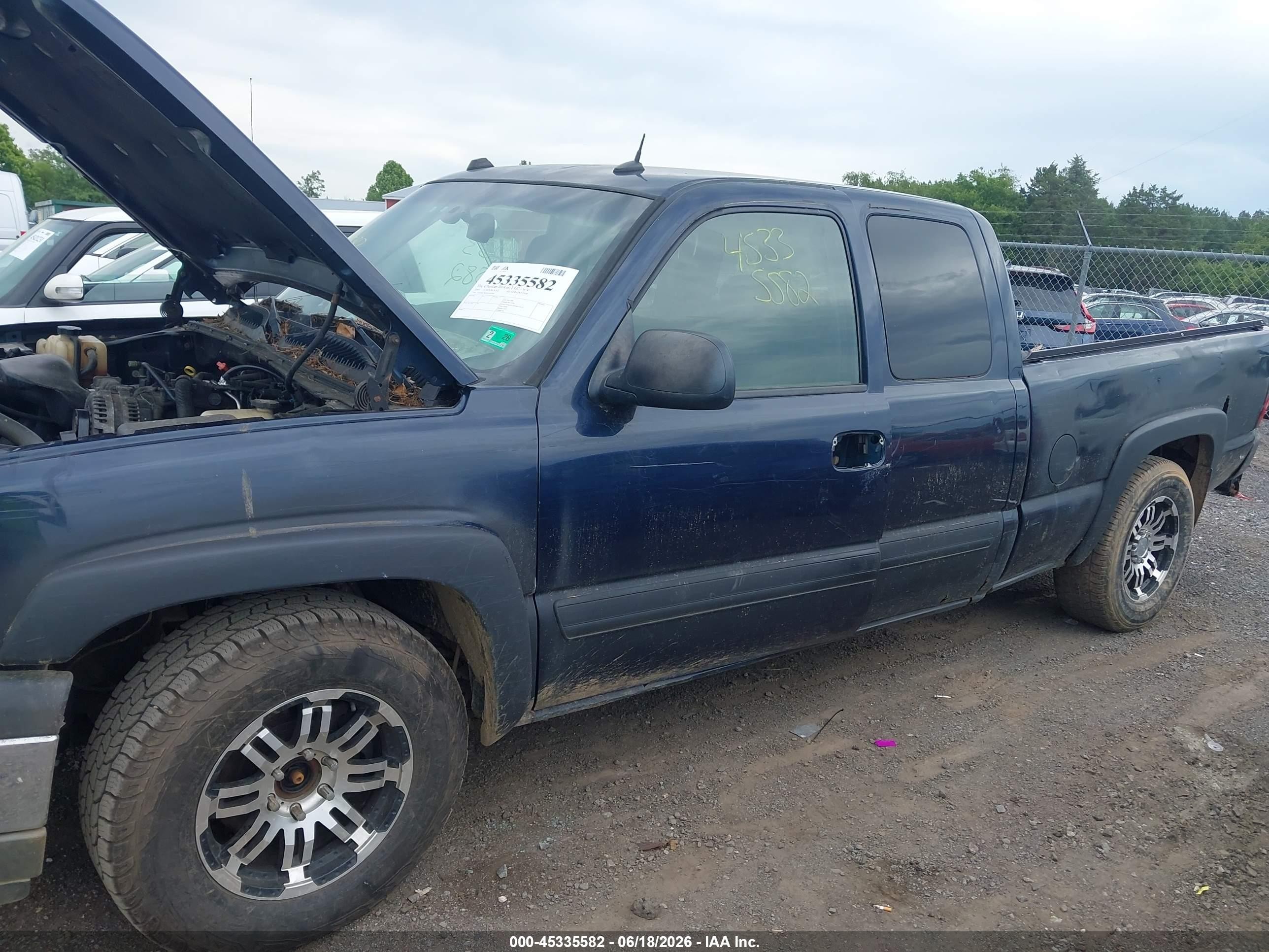 2005 Chevrolet Silverado 1500 Z71 Blue vin: 1GCEK19Z05Z247495