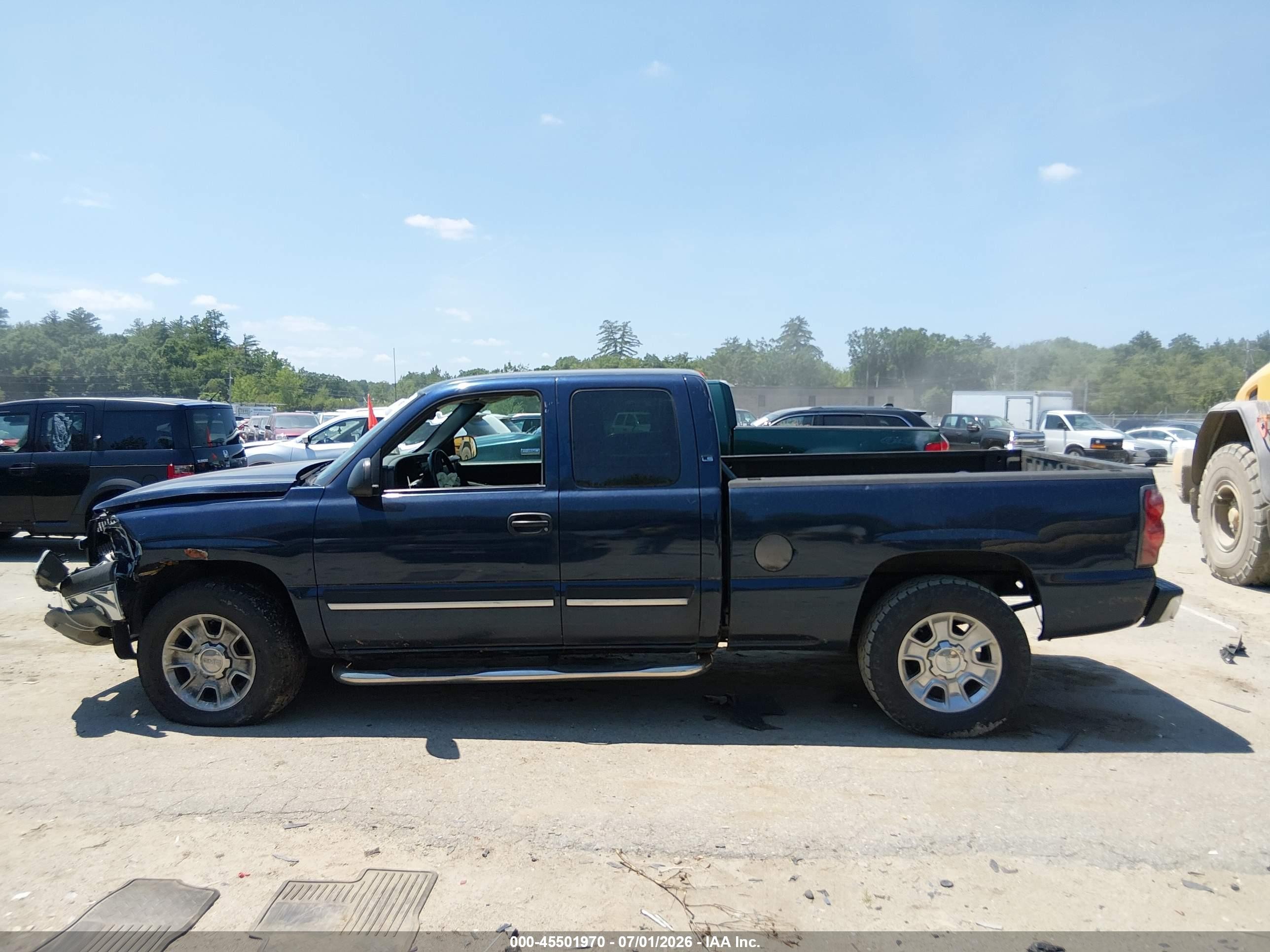 2005 Chevrolet Silverado 1500 Ls Blue vin: 1GCEK19Z25Z190460