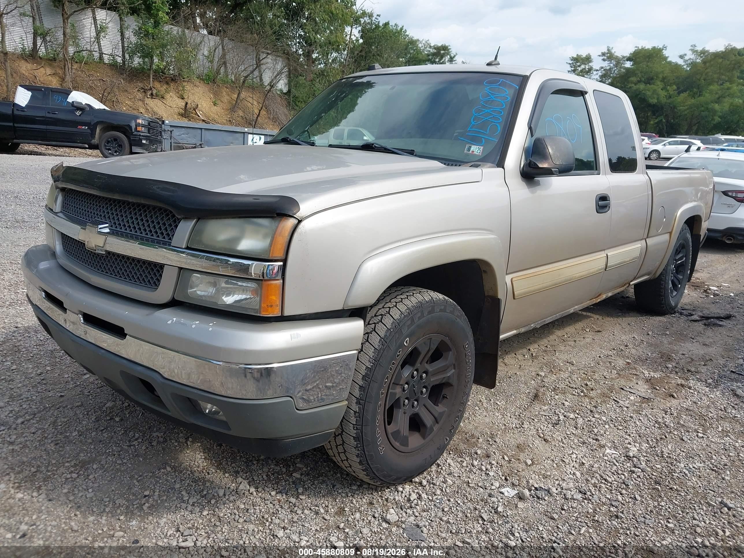 2005 Chevrolet Silverado 1500 Z71 Champagne vin: 1GCEK19Z25Z355343
