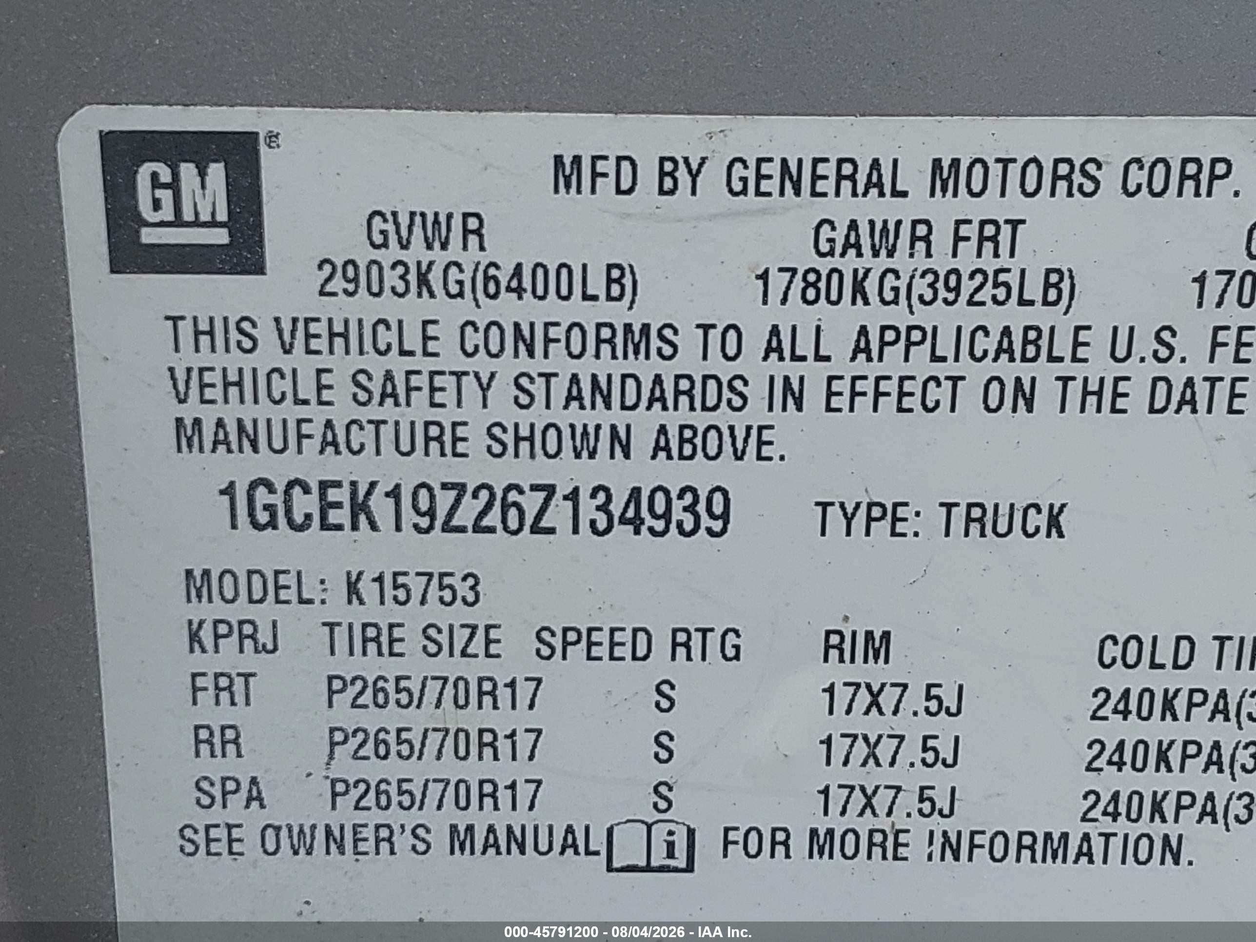 2006 Chevrolet Silverado 1500 Lt2 Beige vin: 1GCEK19Z26Z134939
