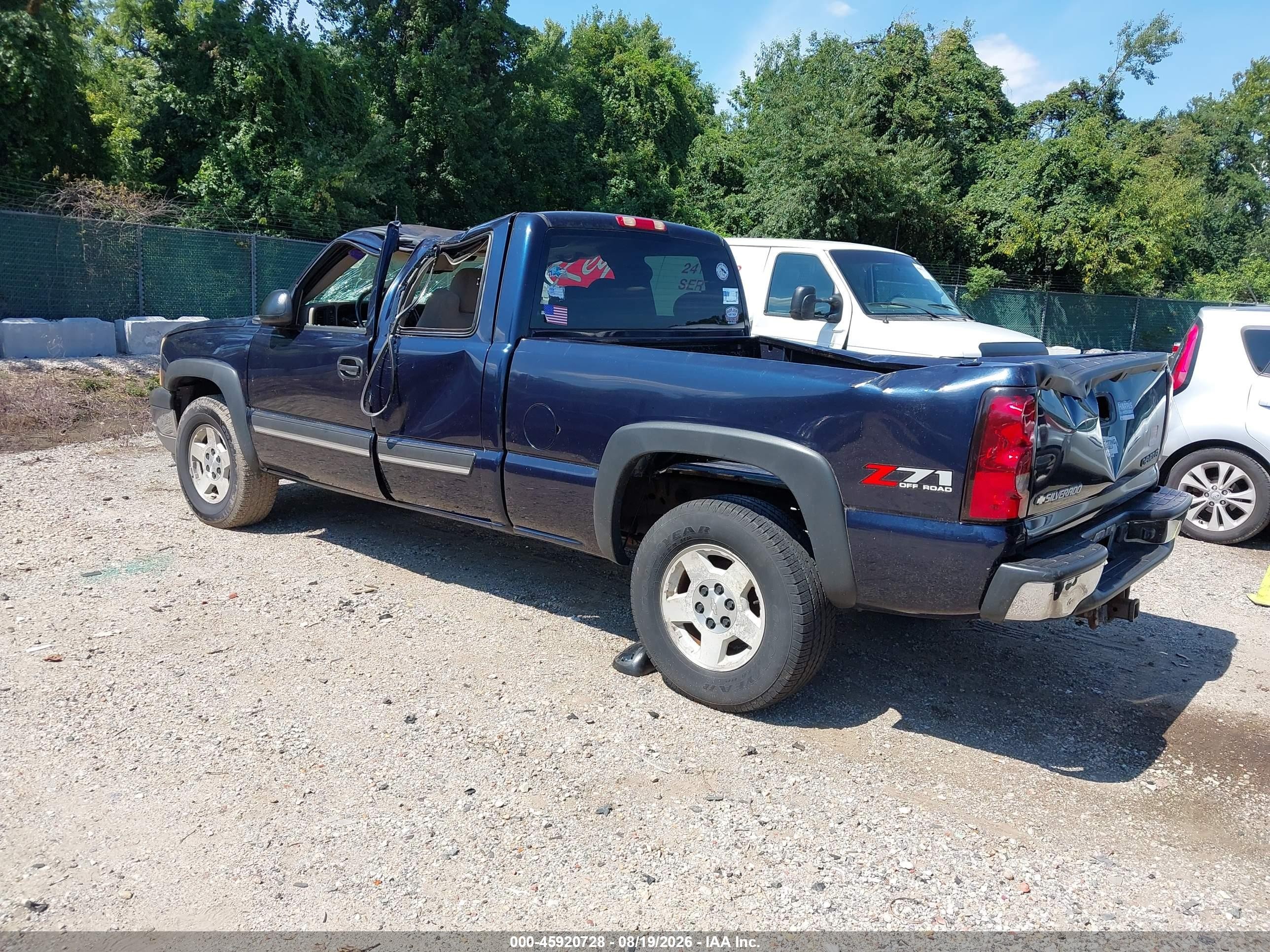 2005 Chevrolet Silverado 1500 Z71 Blue vin: 1GCEK19Z45Z178505