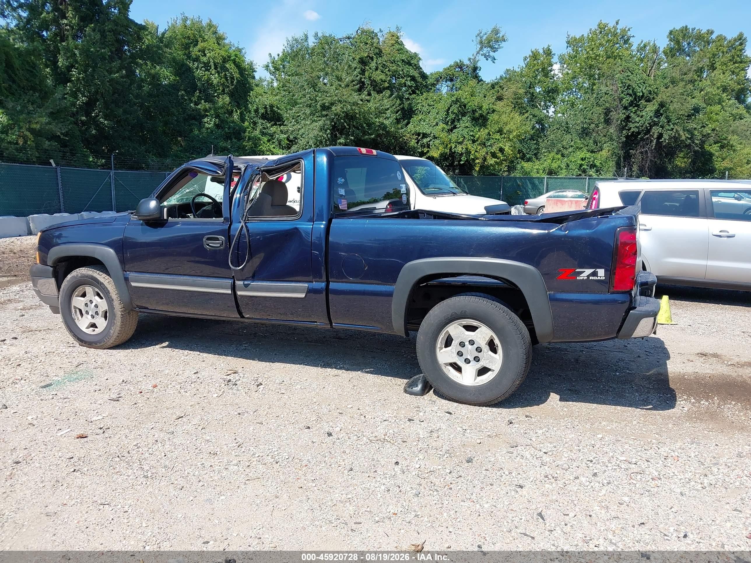2005 Chevrolet Silverado 1500 Z71 Blue vin: 1GCEK19Z45Z178505