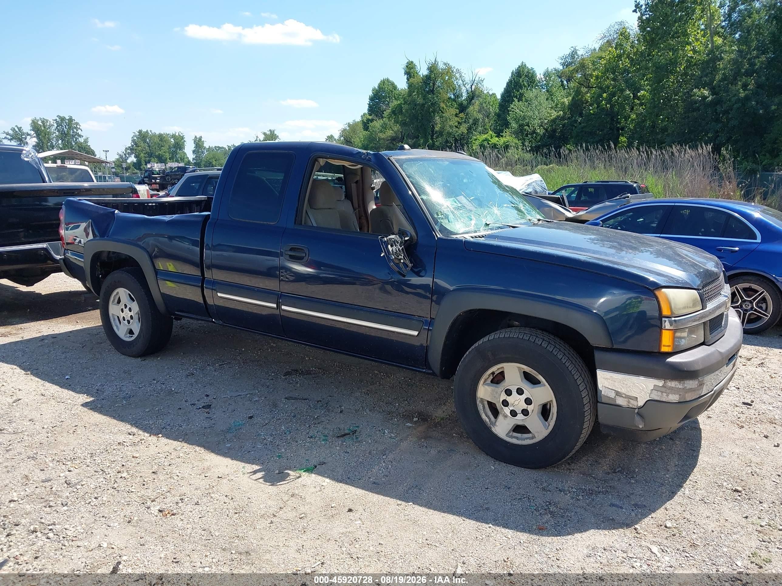 2005 Chevrolet Silverado 1500 Z71 Blue vin: 1GCEK19Z45Z178505