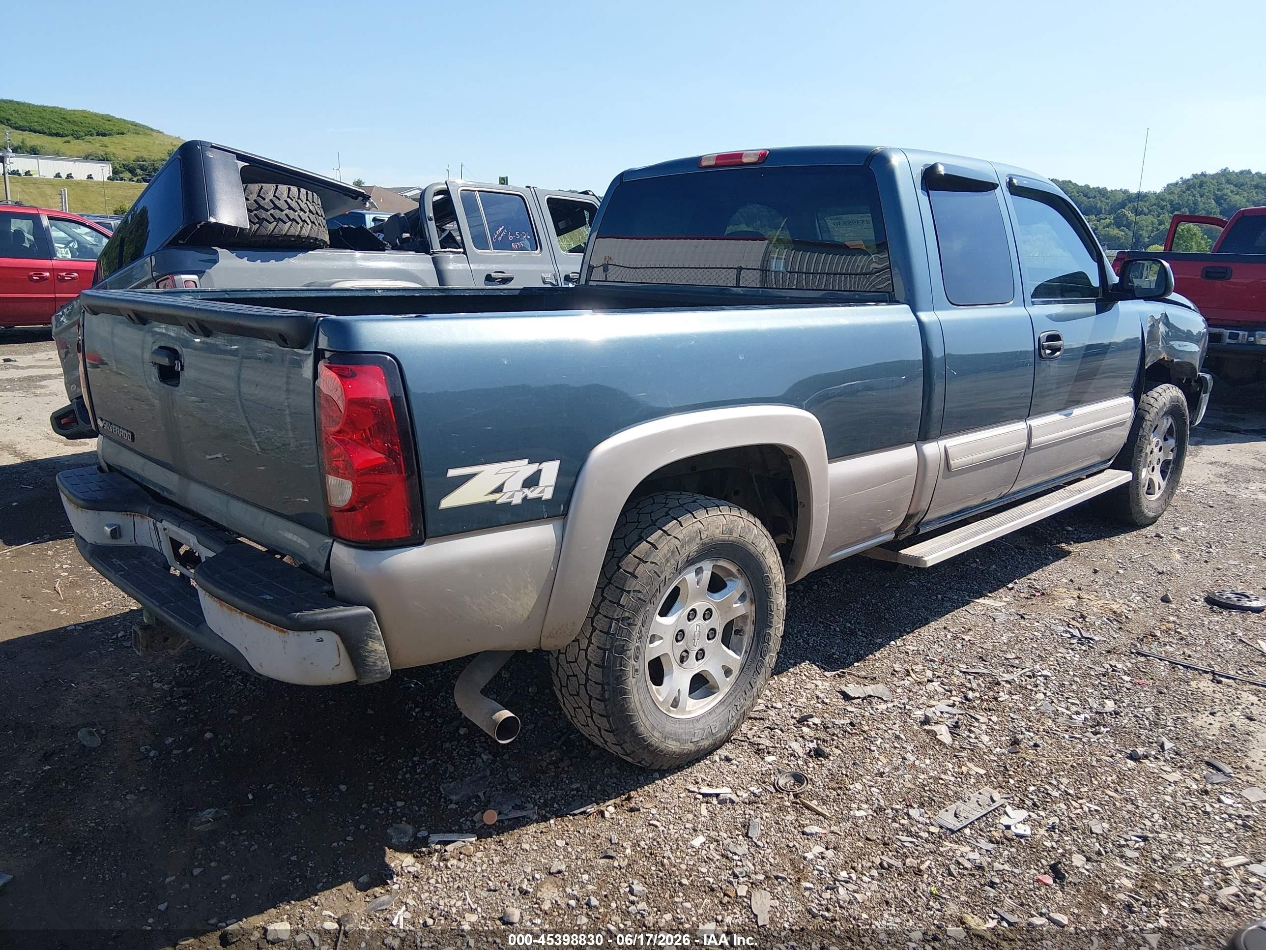 2006 Chevrolet Silverado 1500 Lt3 Blue vin: 1GCEK19Z46Z268917