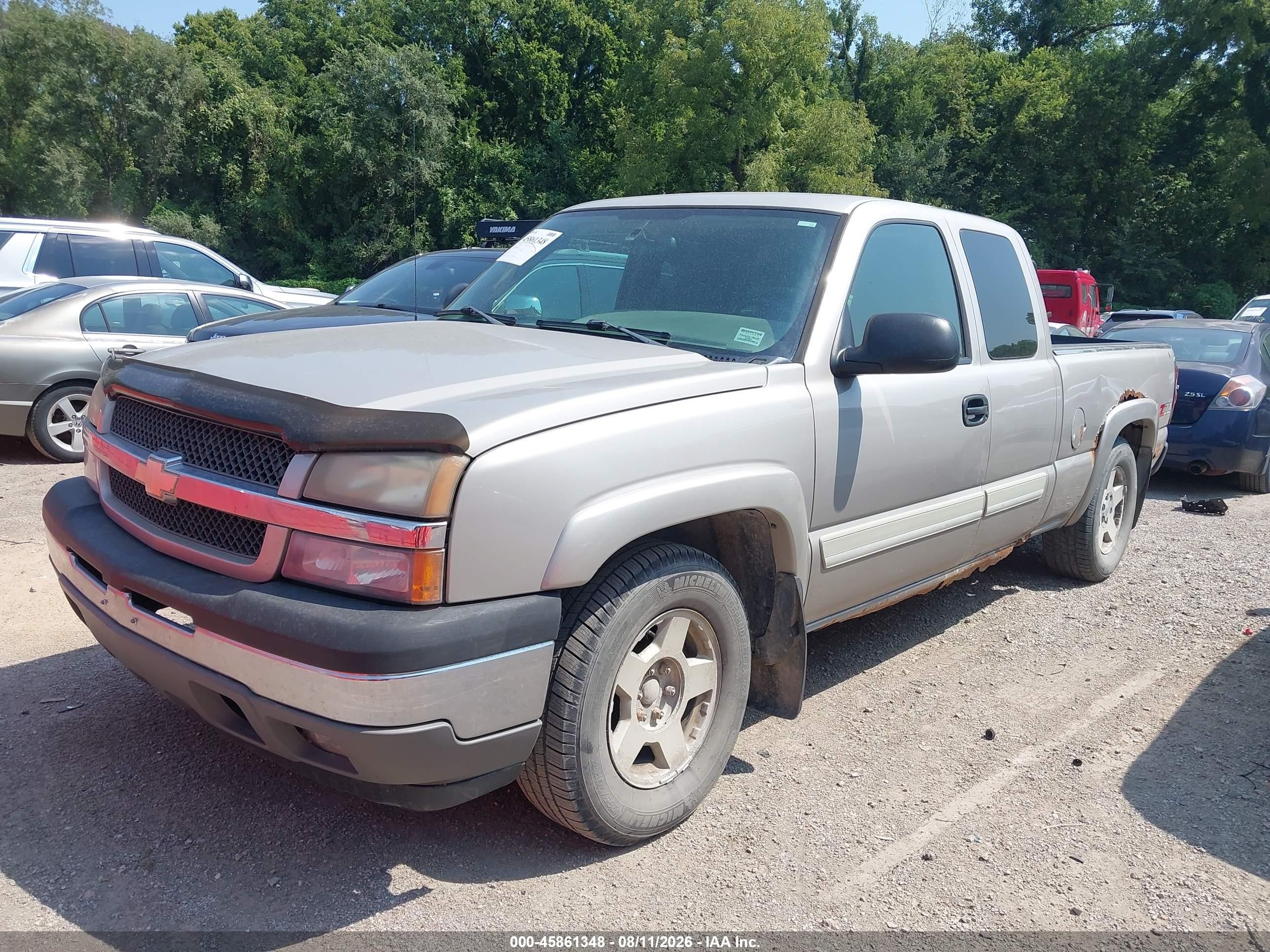 2005 Chevrolet Silverado 1500 Z71 Серебряный vin: 1GCEK19Z55Z301647