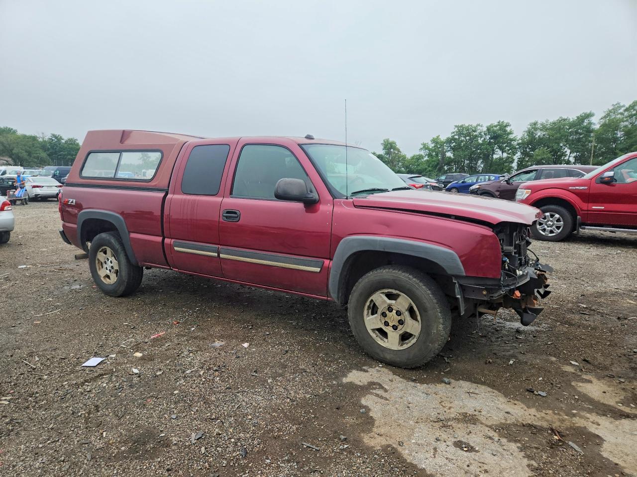 2005 Chevrolet Silverado K1500 Red vin: 1GCEK19Z75Z188221