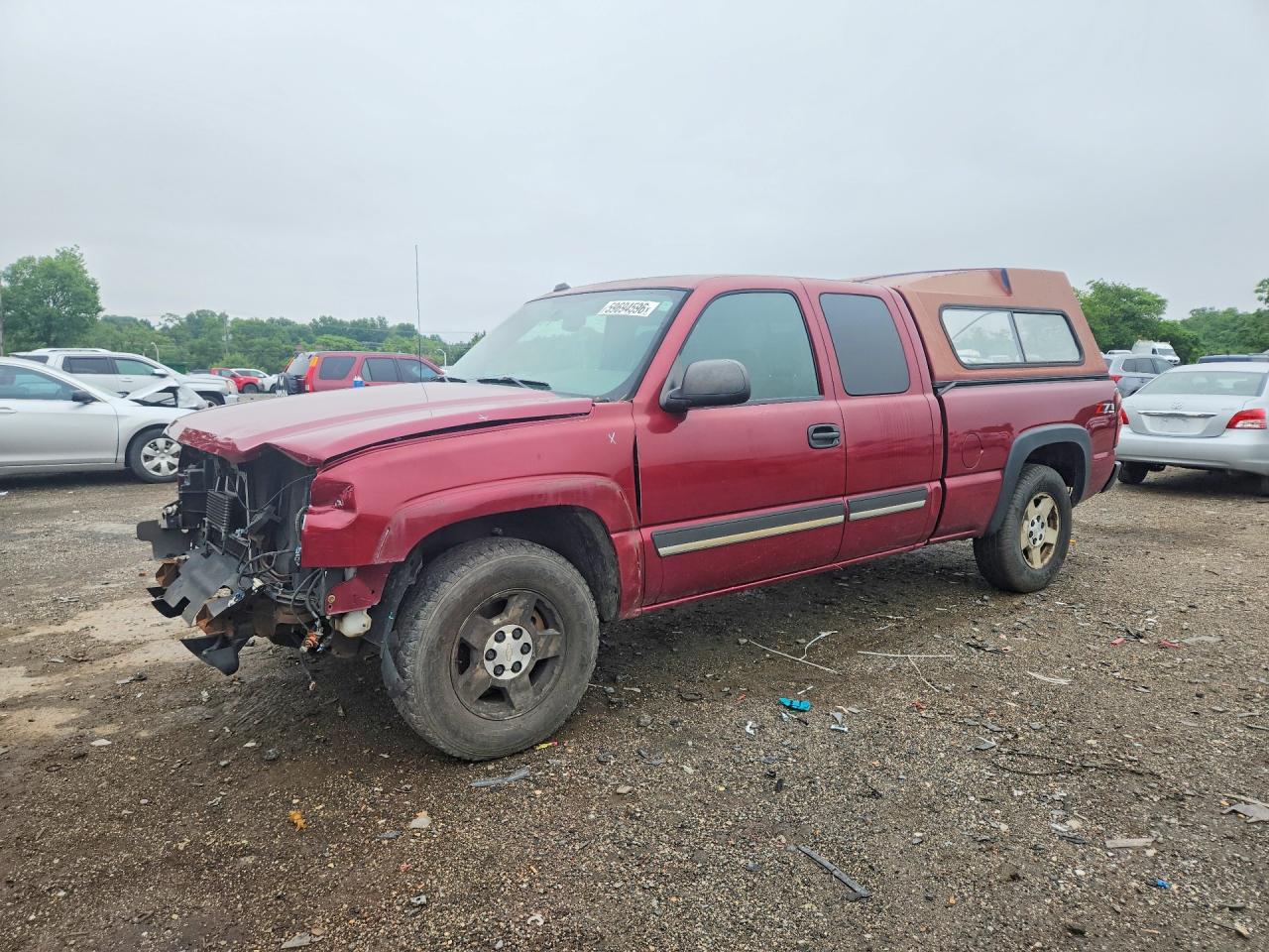 2005 Chevrolet Silverado K1500 Red vin: 1GCEK19Z75Z188221