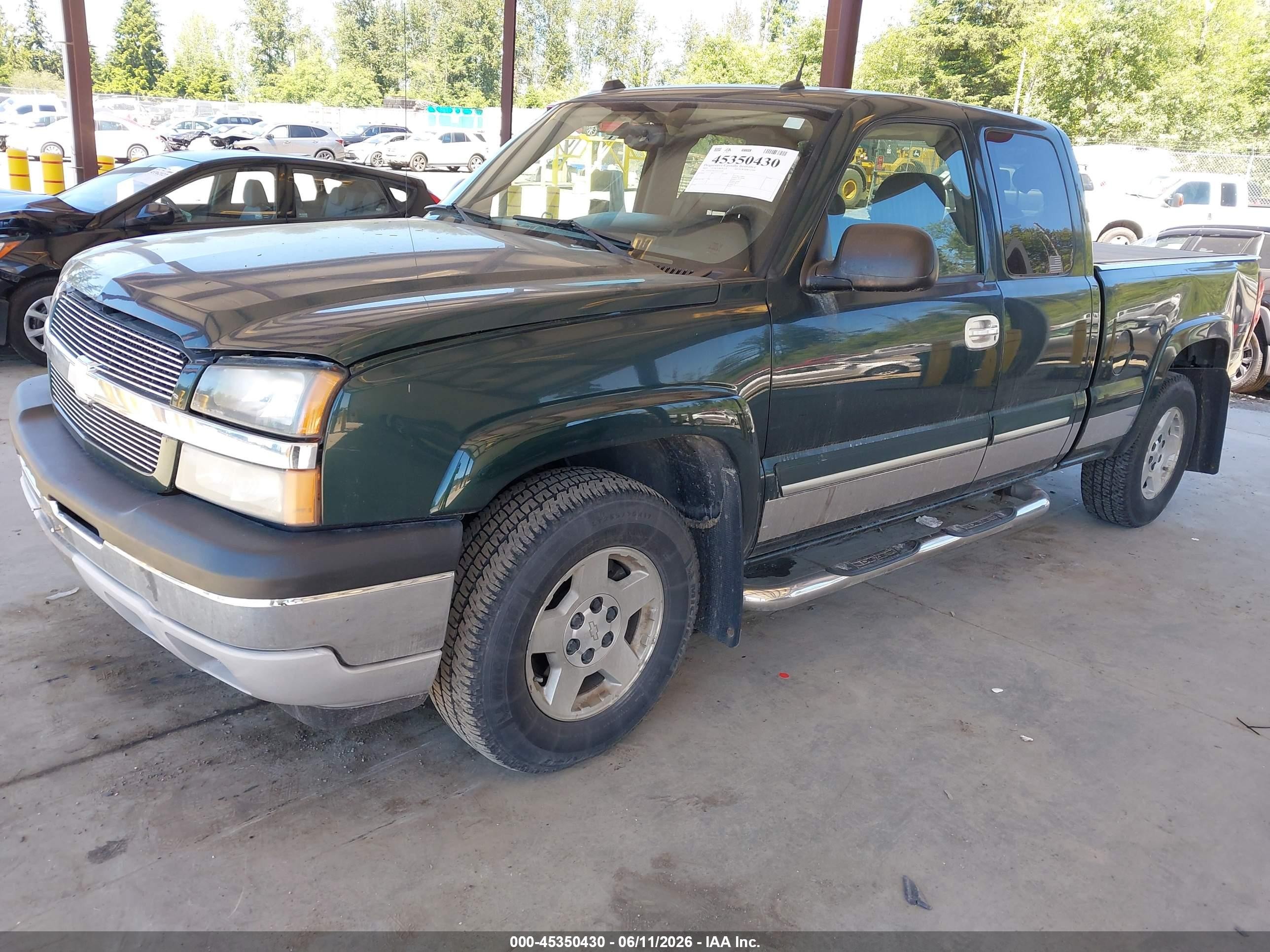 2005 Chevrolet Silverado 1500 Z71 Green vin: 1GCEK19ZX5Z253580