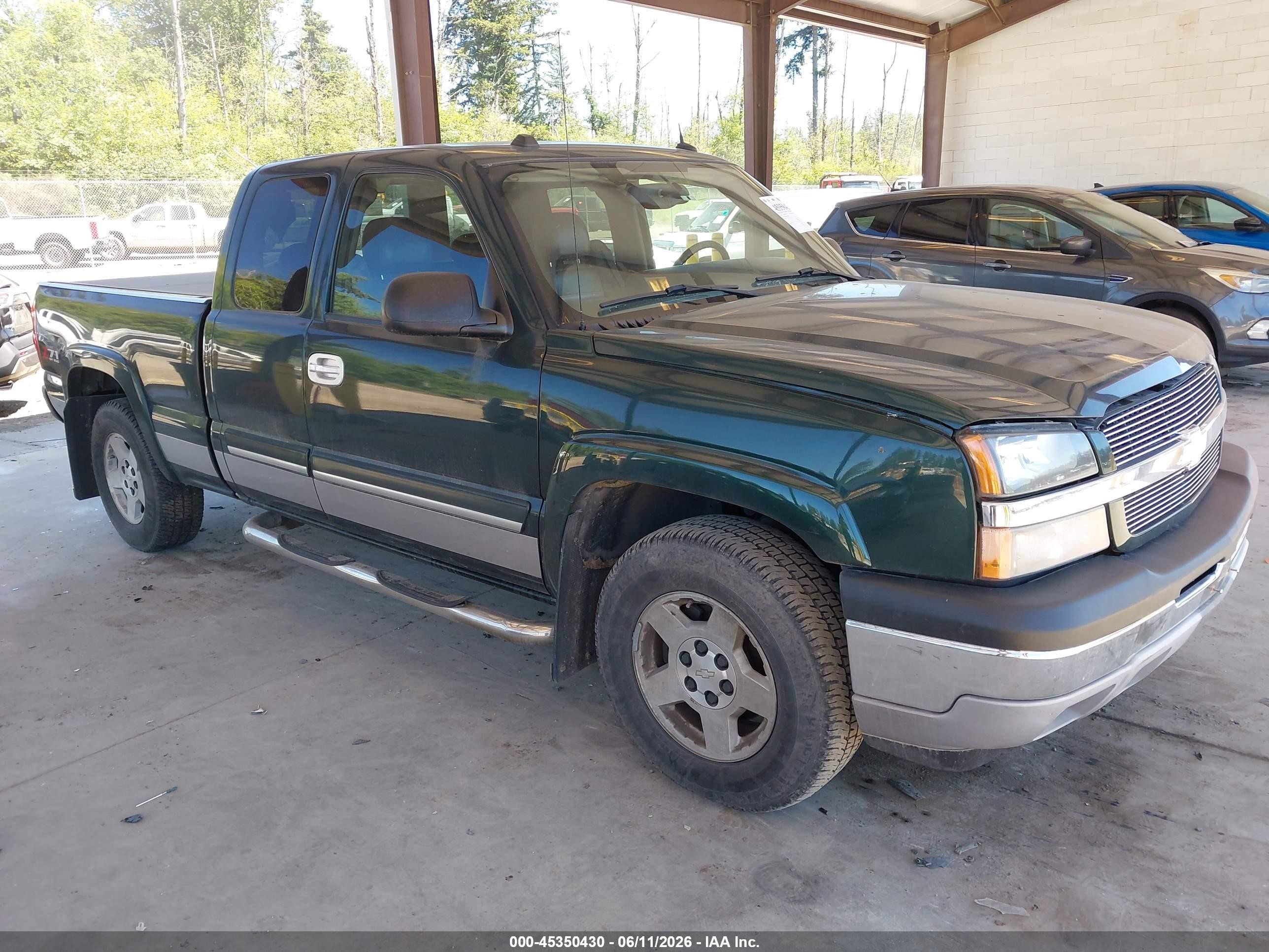 2005 Chevrolet Silverado 1500 Z71 Green vin: 1GCEK19ZX5Z253580