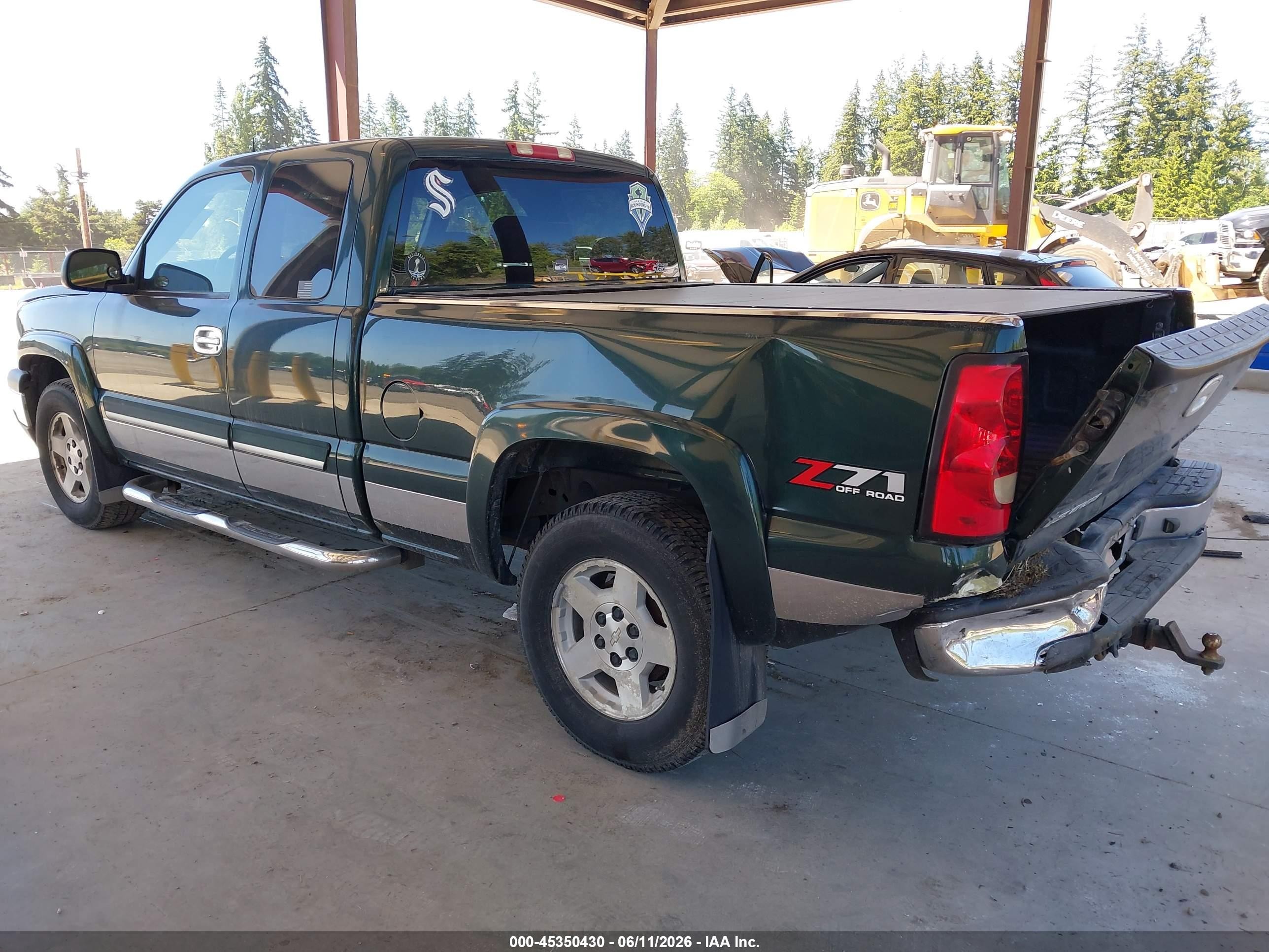 2005 Chevrolet Silverado 1500 Z71 Green vin: 1GCEK19ZX5Z253580