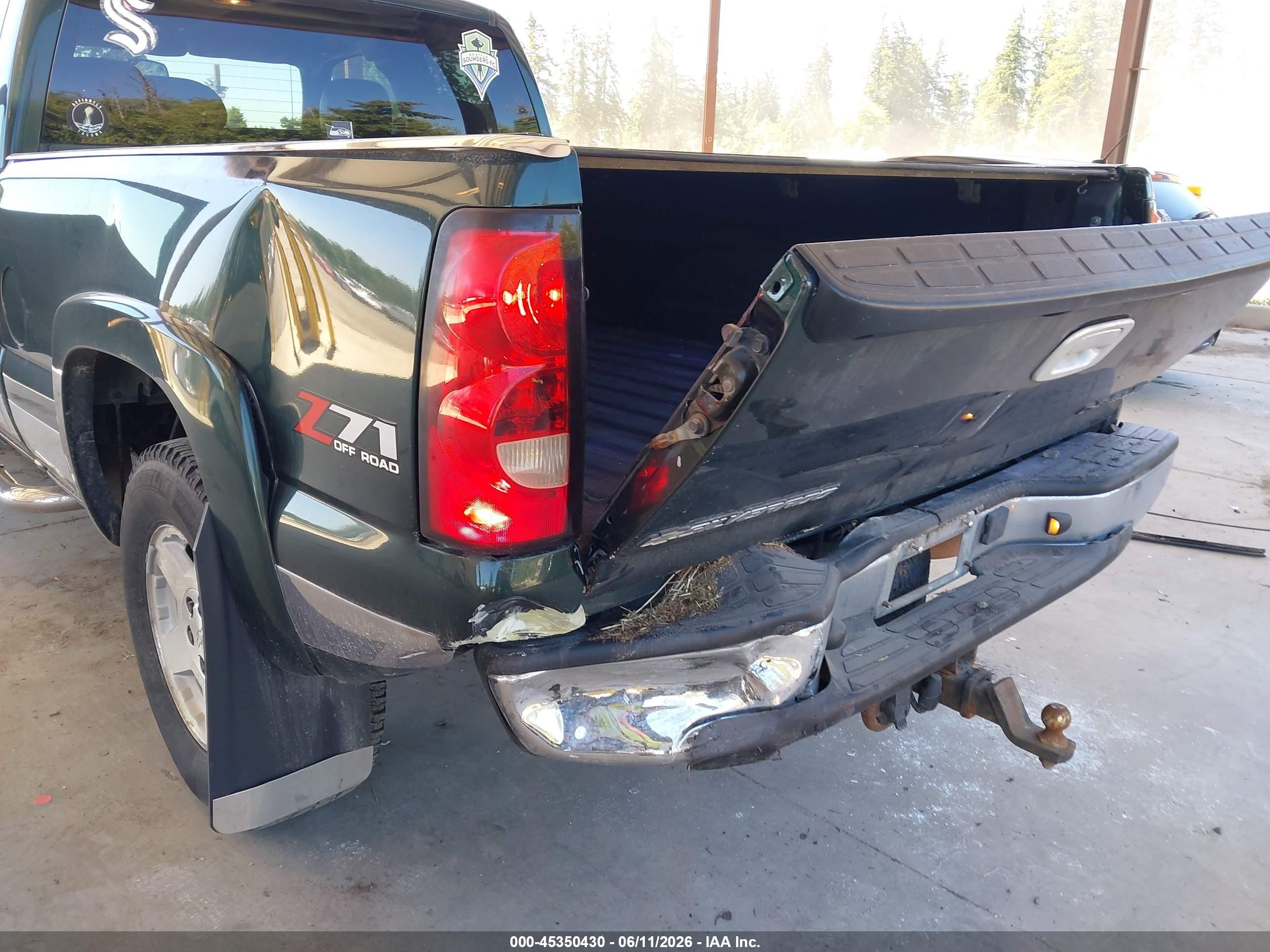 2005 Chevrolet Silverado 1500 Z71 Green vin: 1GCEK19ZX5Z253580