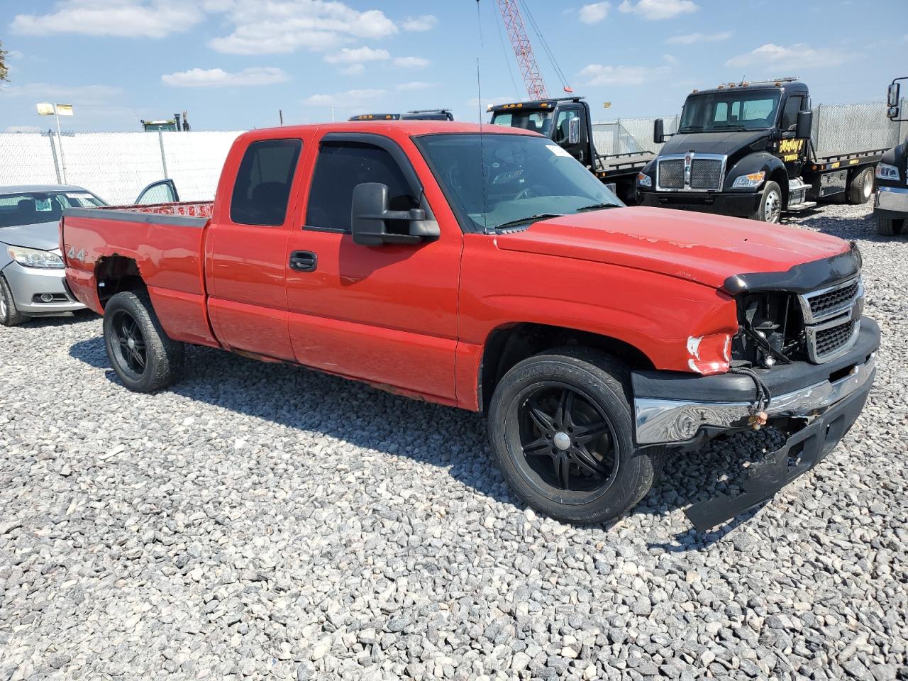 2006 Chevrolet Silverado K1500 Red vin: 1GCEK19ZX6Z226753