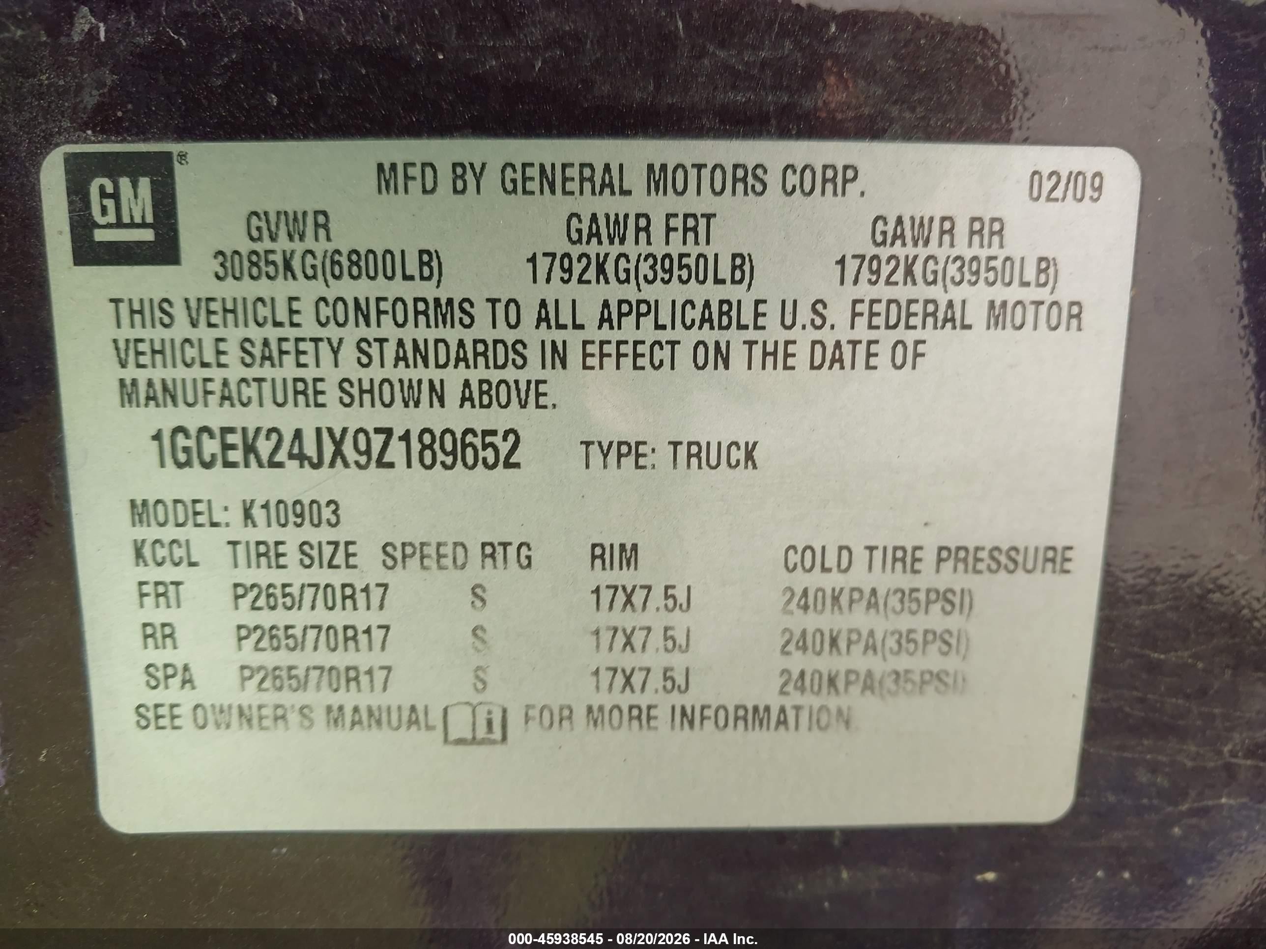 2009 Chevrolet Silverado 1500 Lt Burgundy vin: 1GCEK24JX9Z189652