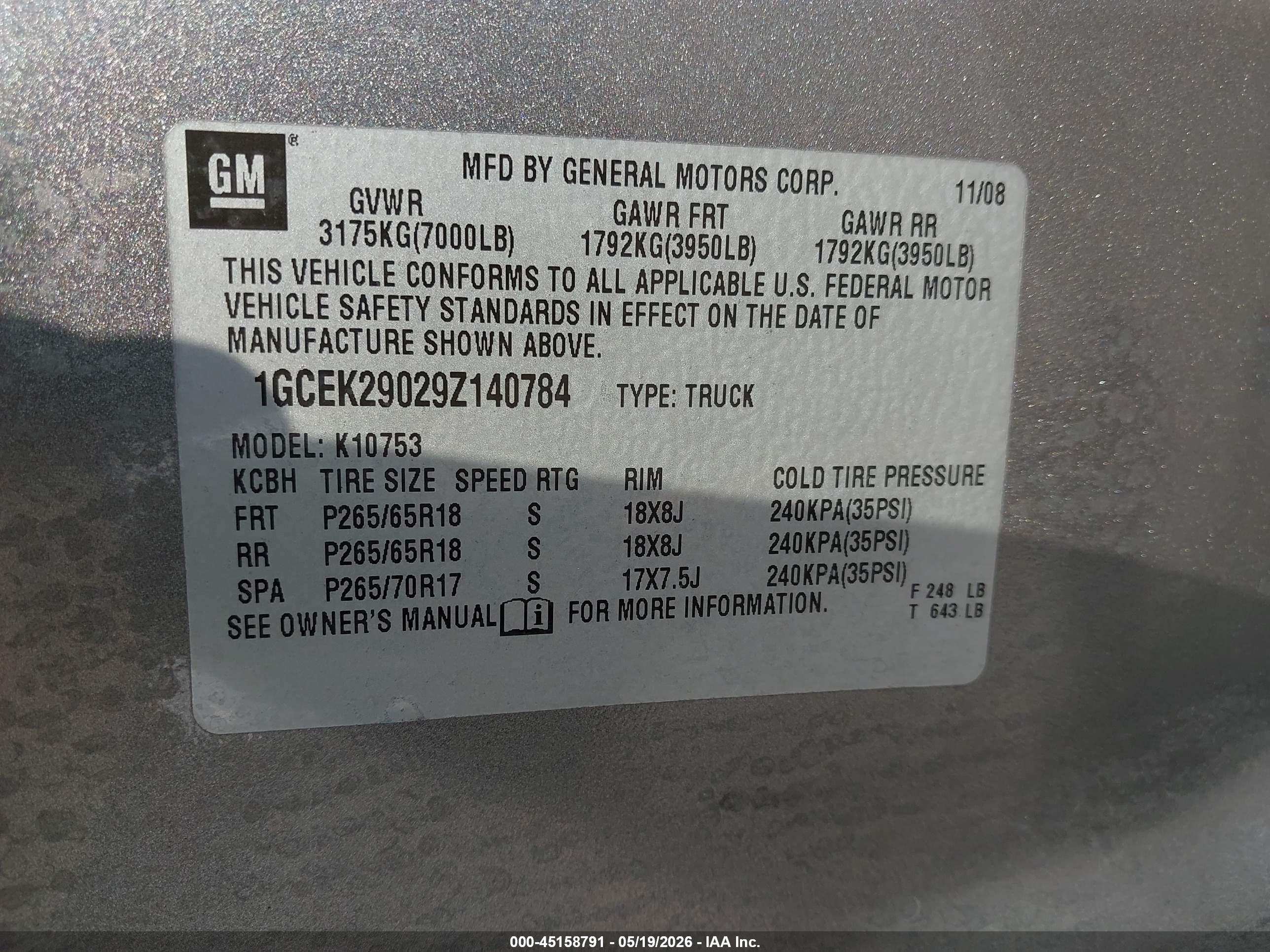 2009 Chevrolet Silverado 1500 Lt Gray vin: 1GCEK29029Z140784