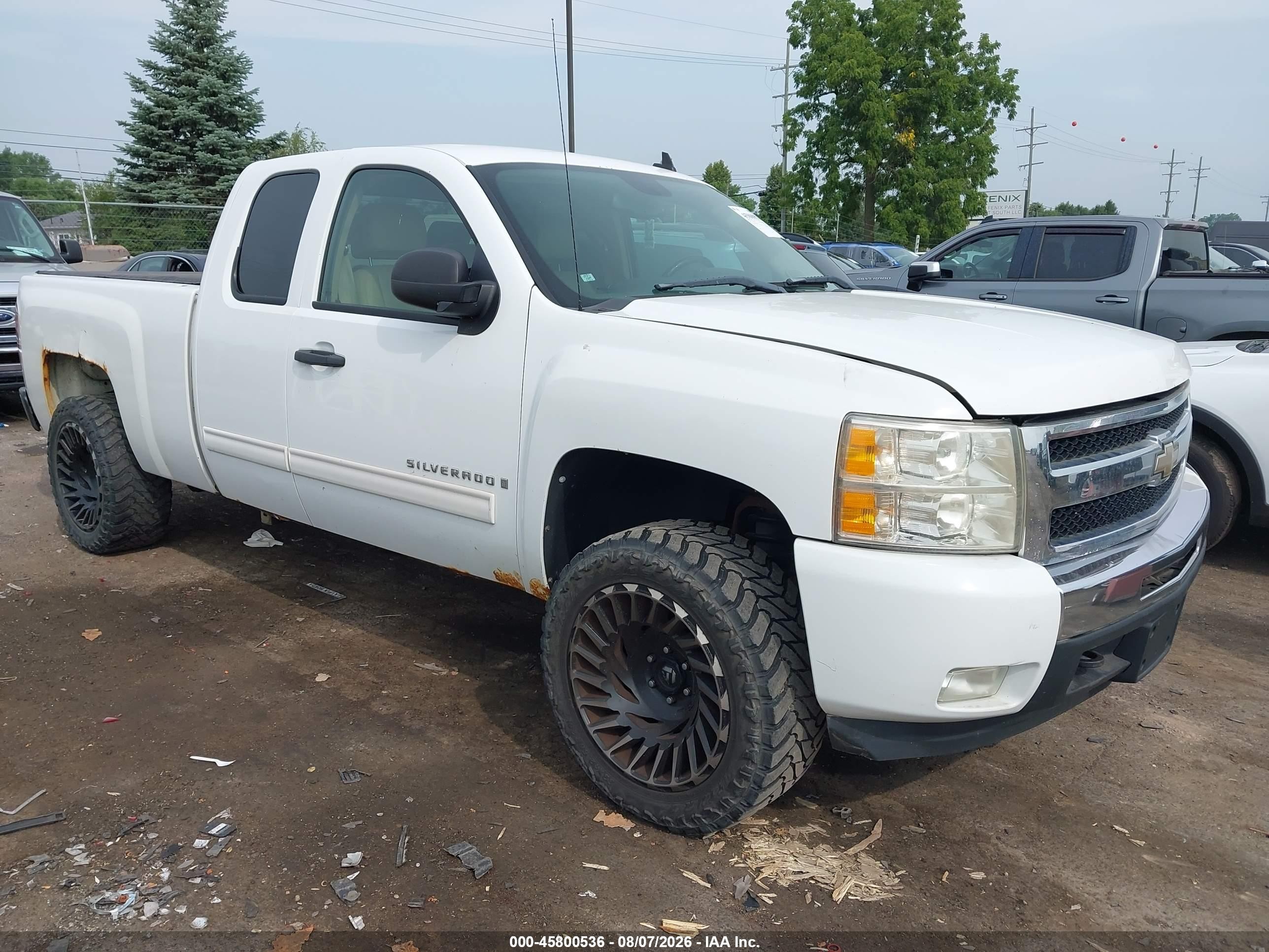 2009 Chevrolet Silverado 1500 Lt White vin: 1GCEK29029Z180671