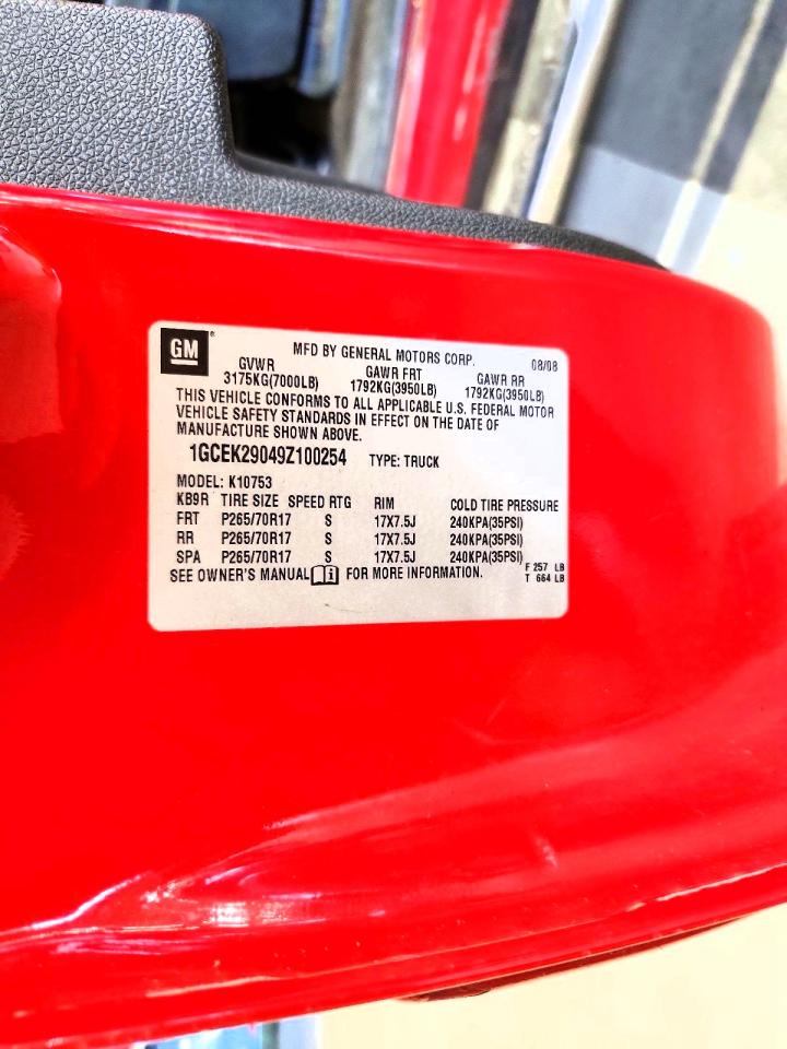 2009 Chevrolet Silverado K1500 Lt Red vin: 1GCEK29049Z100254