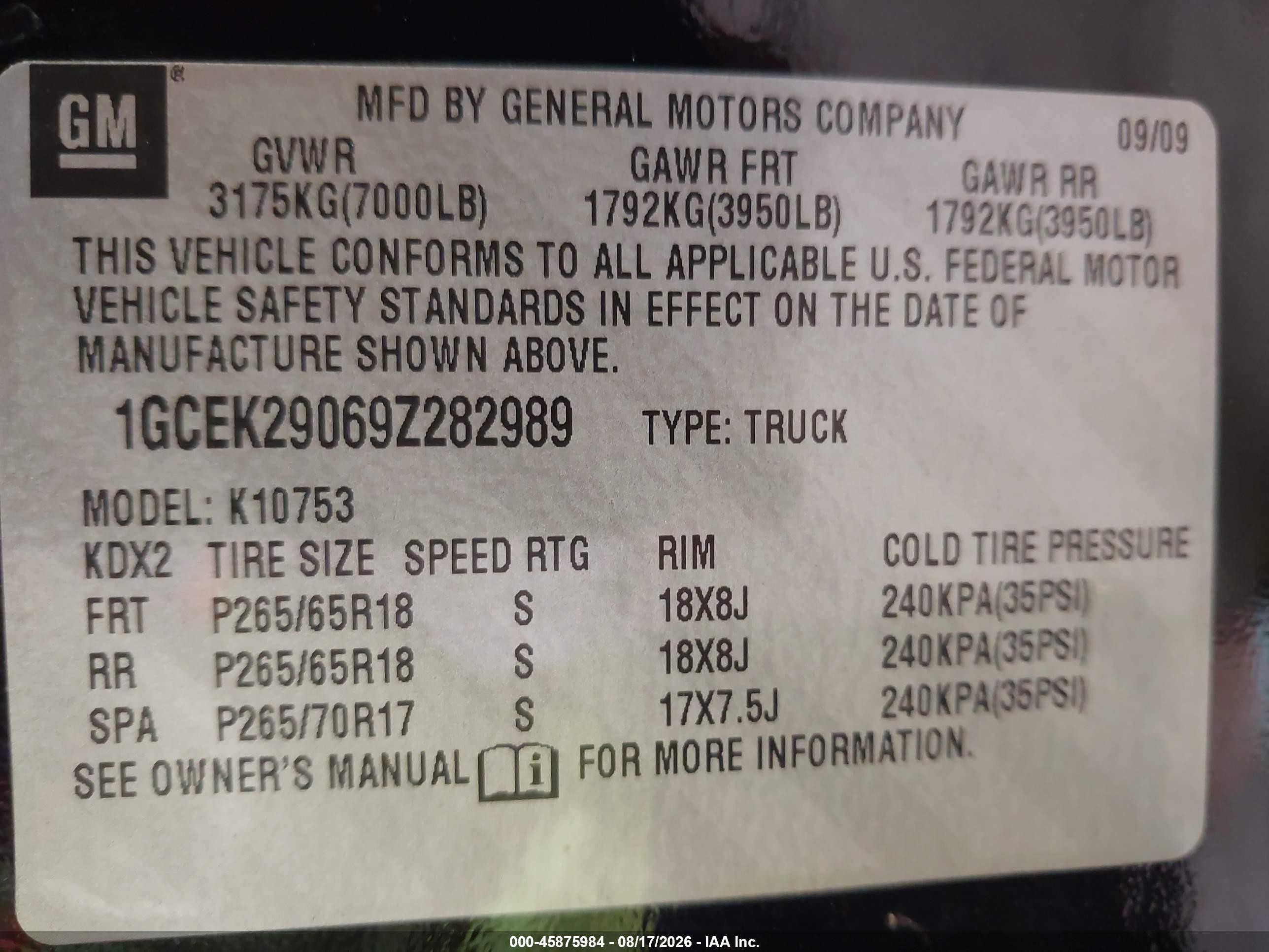 2009 Chevrolet Silverado 1500 Lt Black vin: 1GCEK29069Z282989