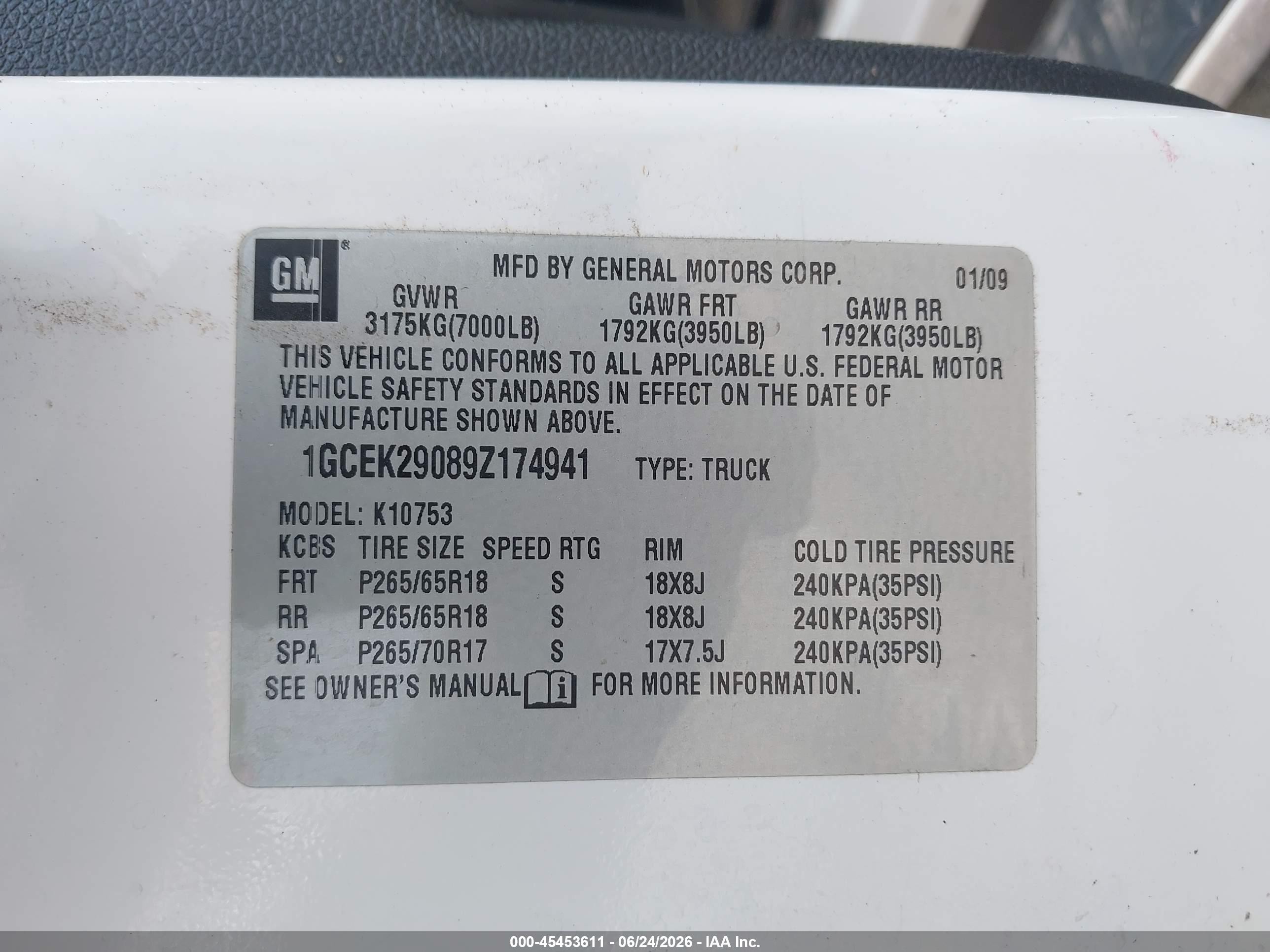 2009 Chevrolet Silverado 1500 Lt White vin: 1GCEK29089Z174941