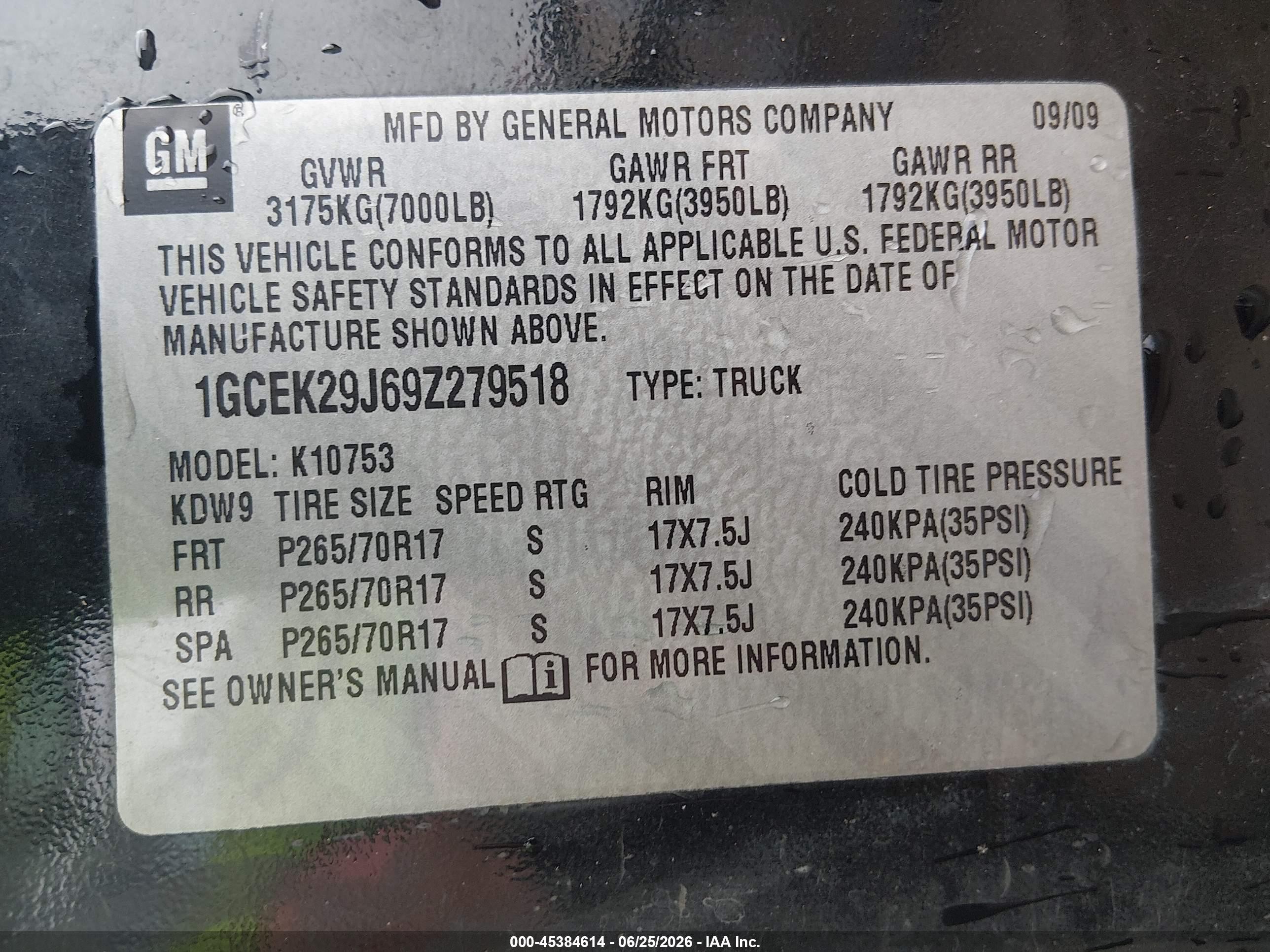 2009 Chevrolet Silverado 1500 Lt Black vin: 1GCEK29J69Z279518