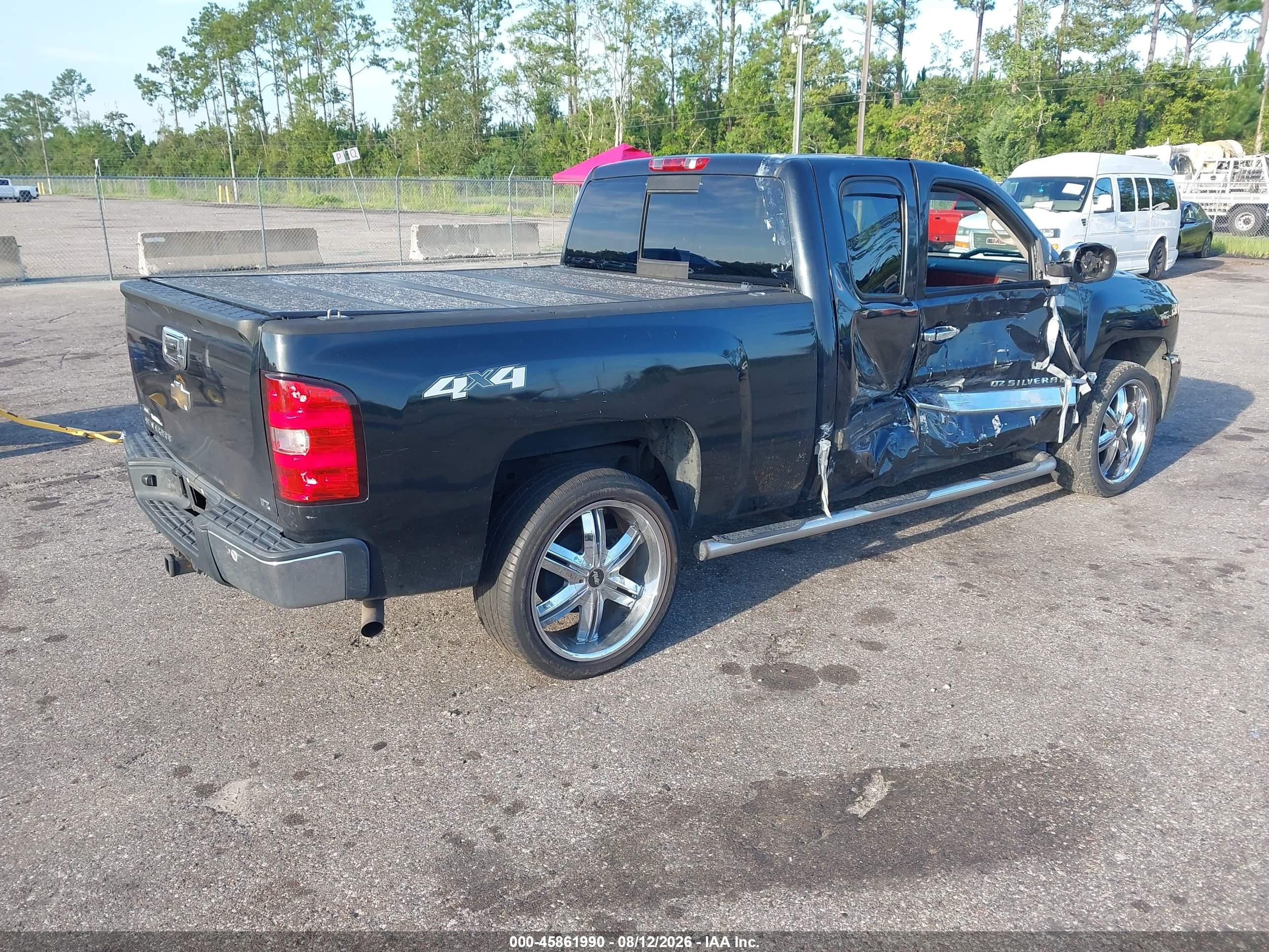 2009 Chevrolet Silverado 1500 Ltz Black vin: 1GCEK39019Z114263