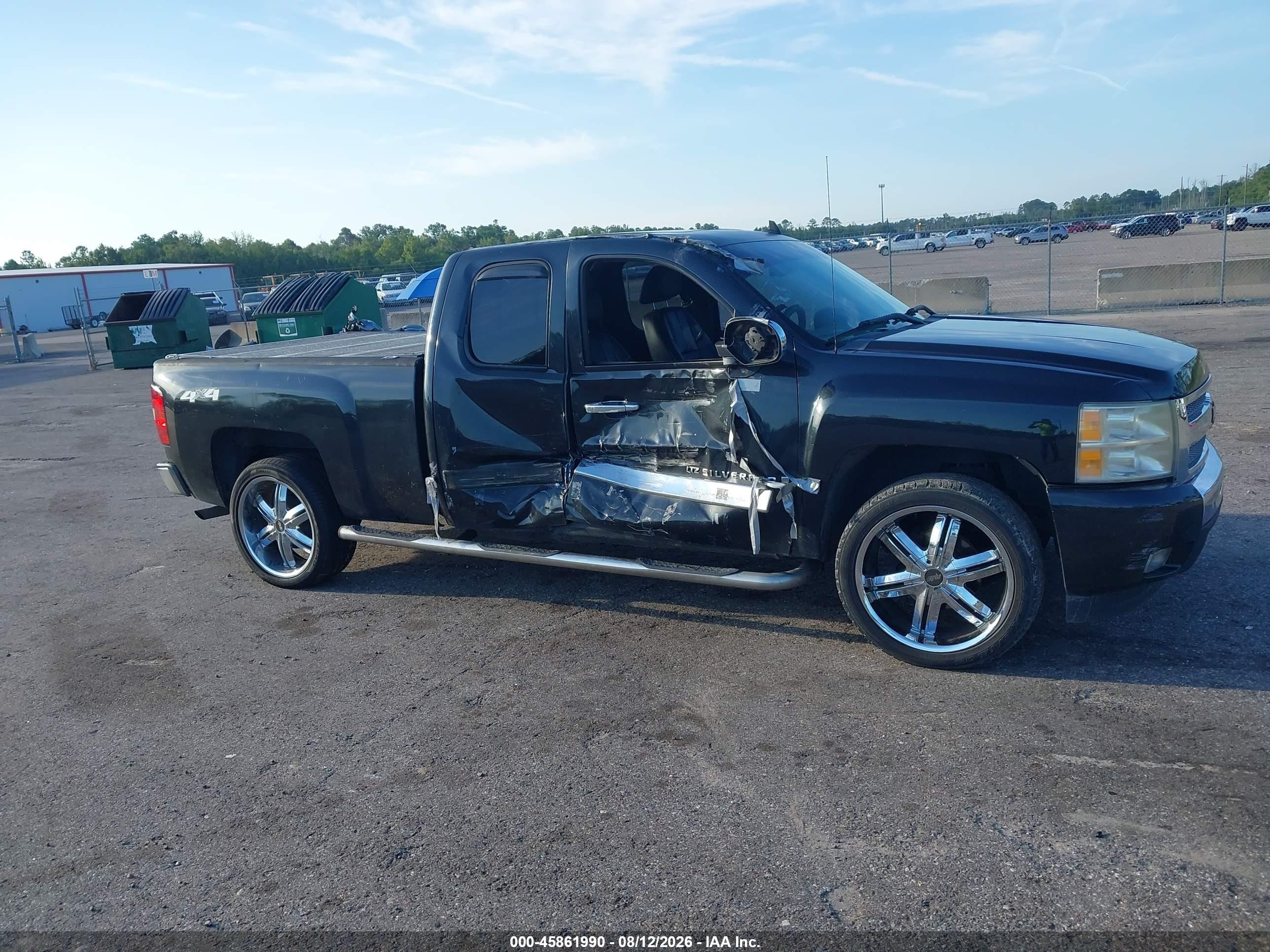 2009 Chevrolet Silverado 1500 Ltz Black vin: 1GCEK39019Z114263