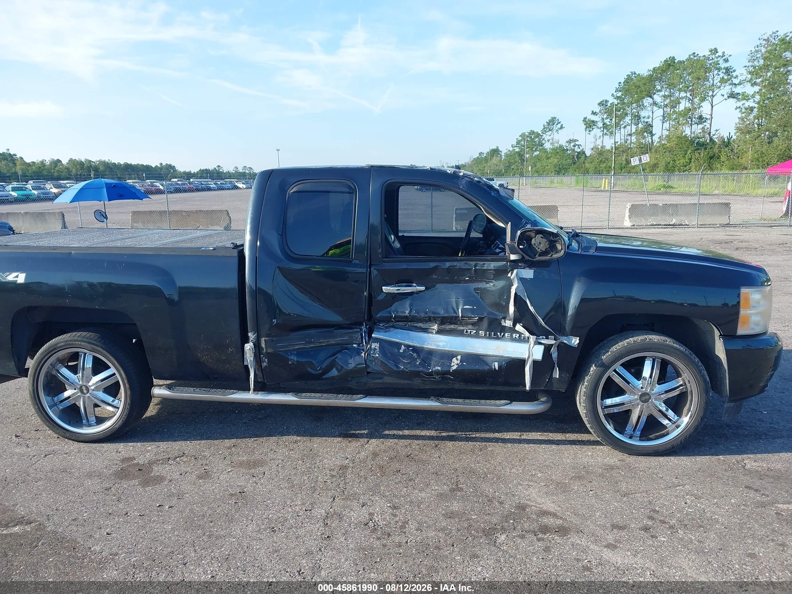 2009 Chevrolet Silverado 1500 Ltz Black vin: 1GCEK39019Z114263