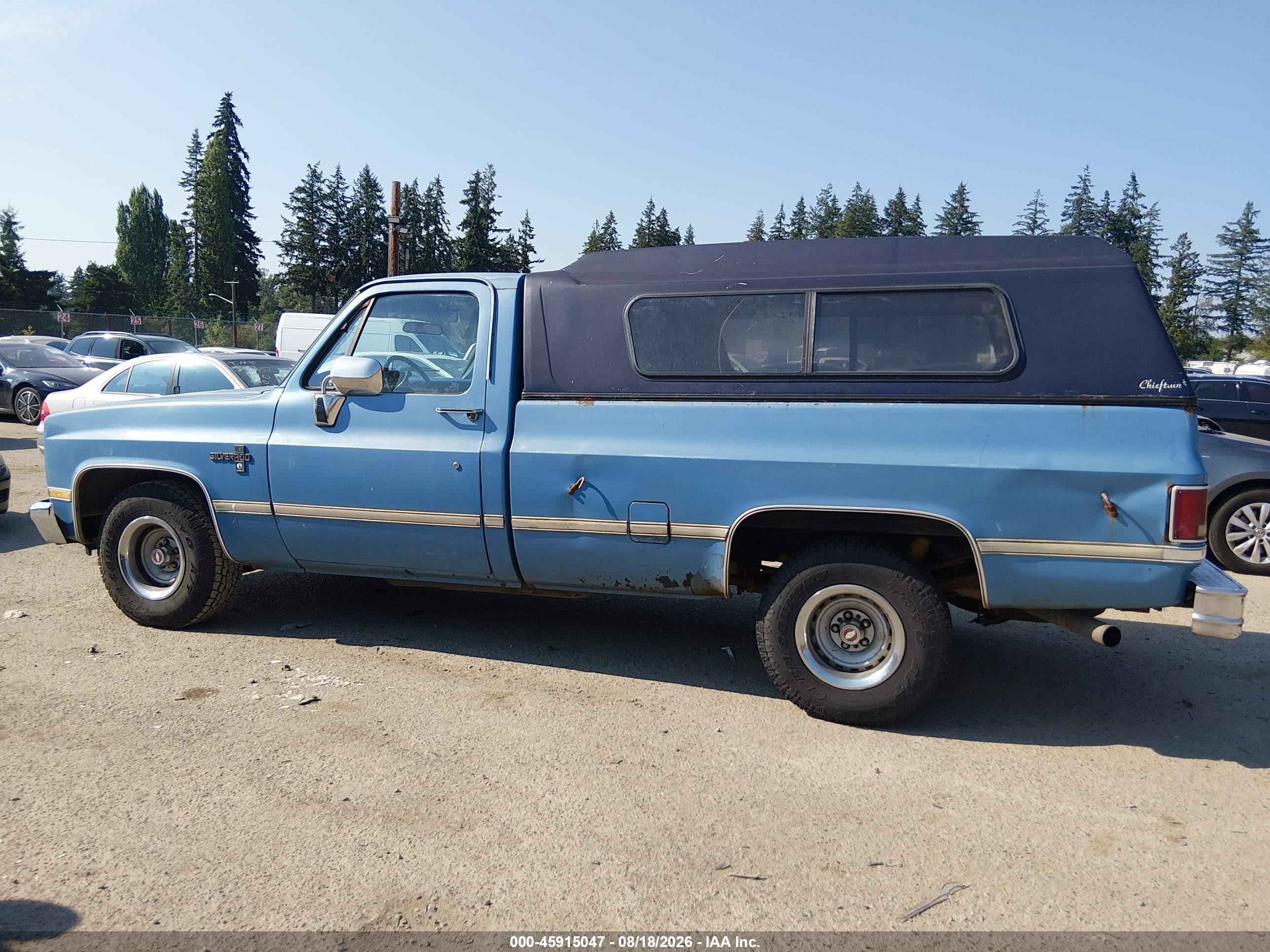 1987 Chevrolet R10   Blue vin: 1GCER14K0HJ138463