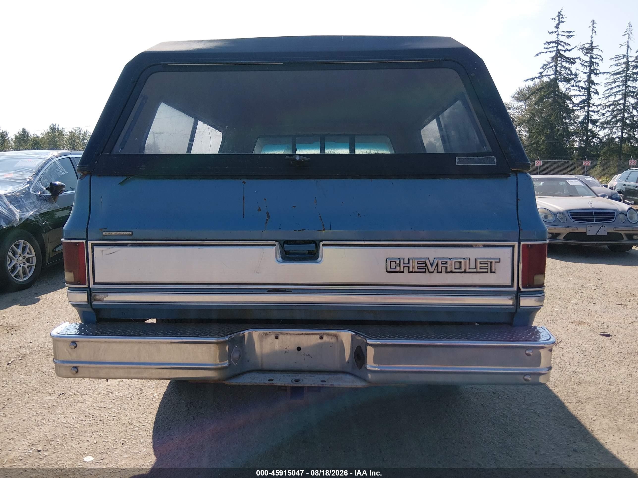 1987 Chevrolet R10   Blue vin: 1GCER14K0HJ138463