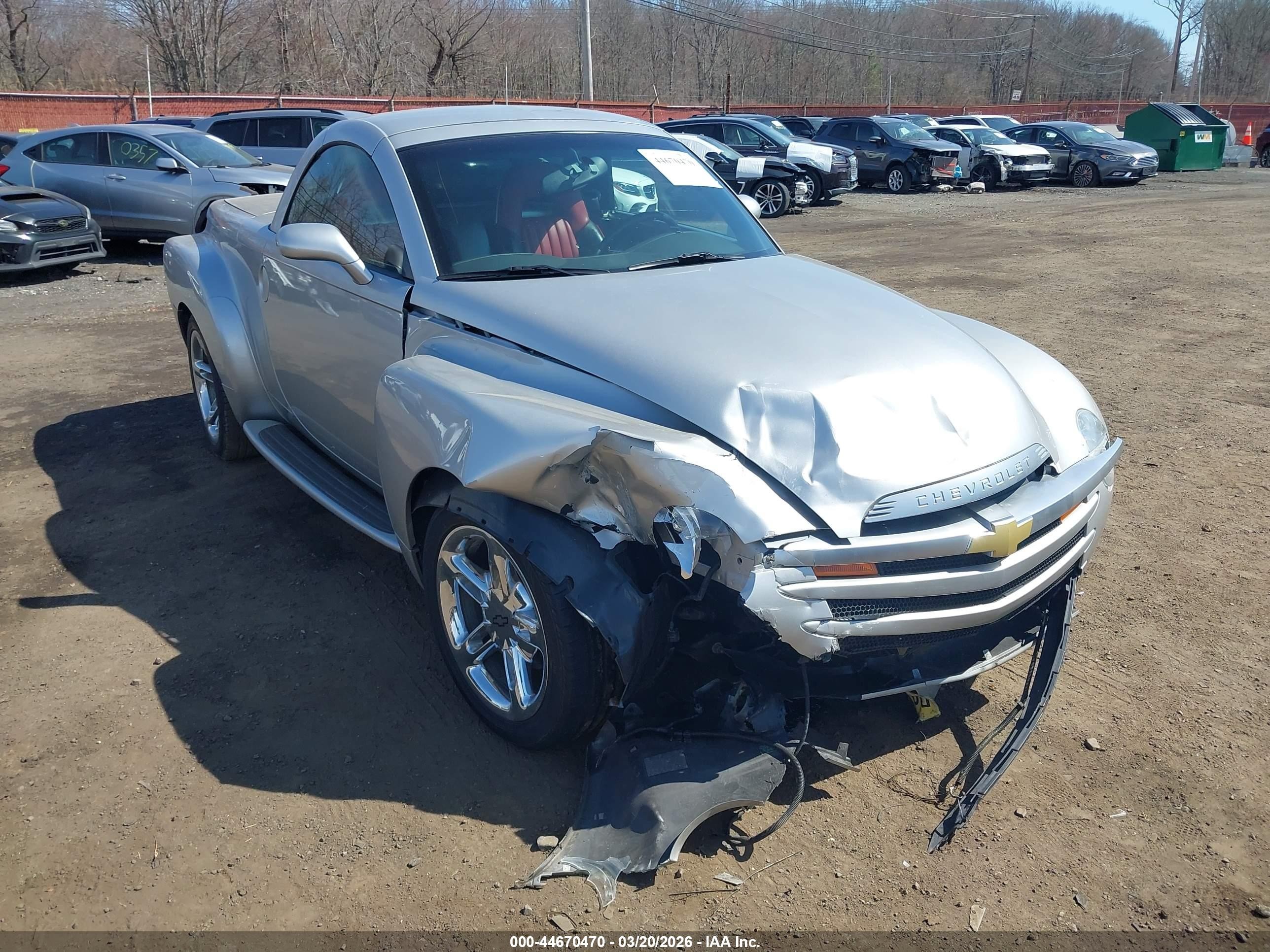 2005 Chevrolet Ssr   Silver vin: 1GCES14H75B117270