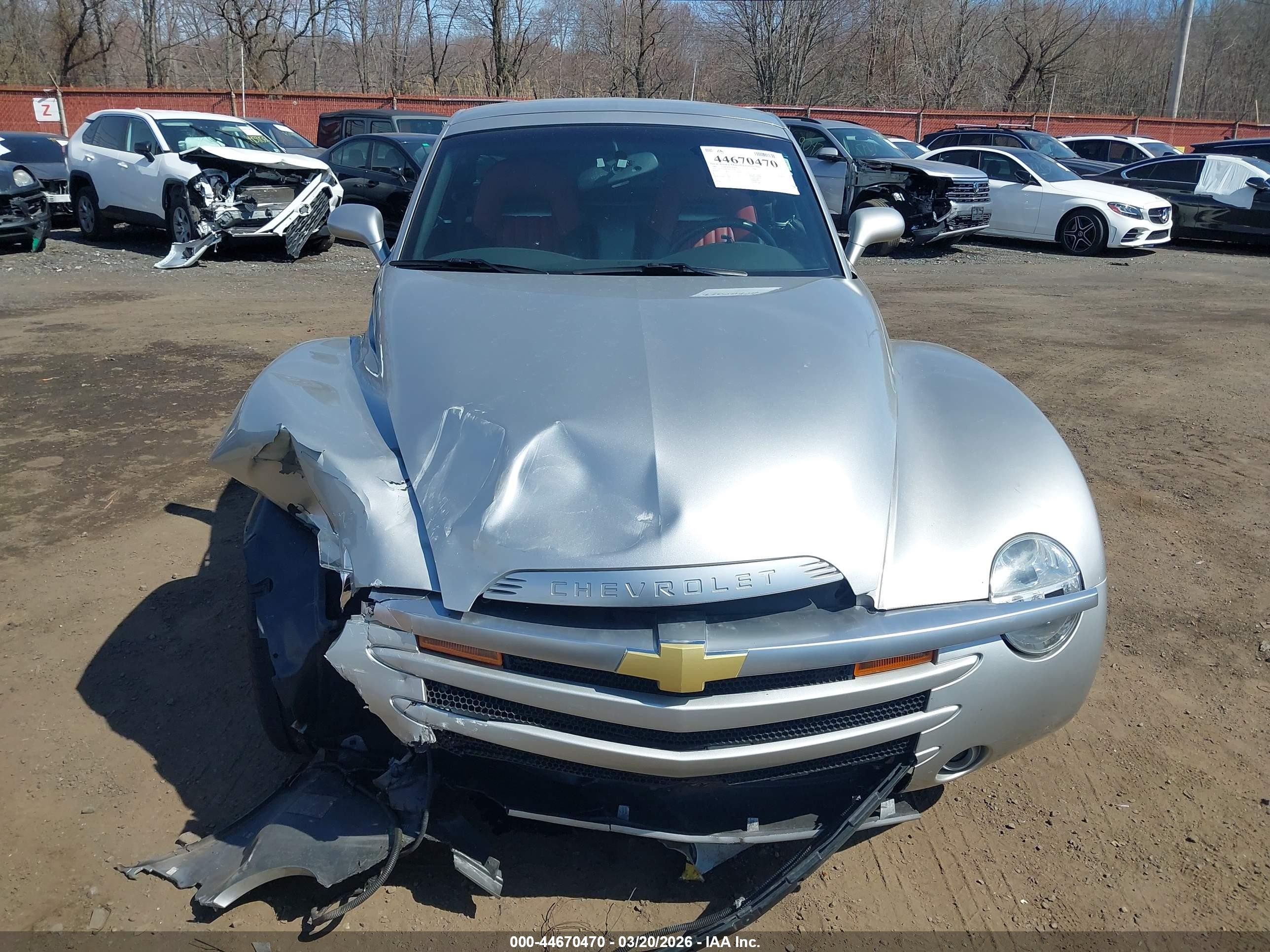 2005 Chevrolet Ssr   Silver vin: 1GCES14H75B117270