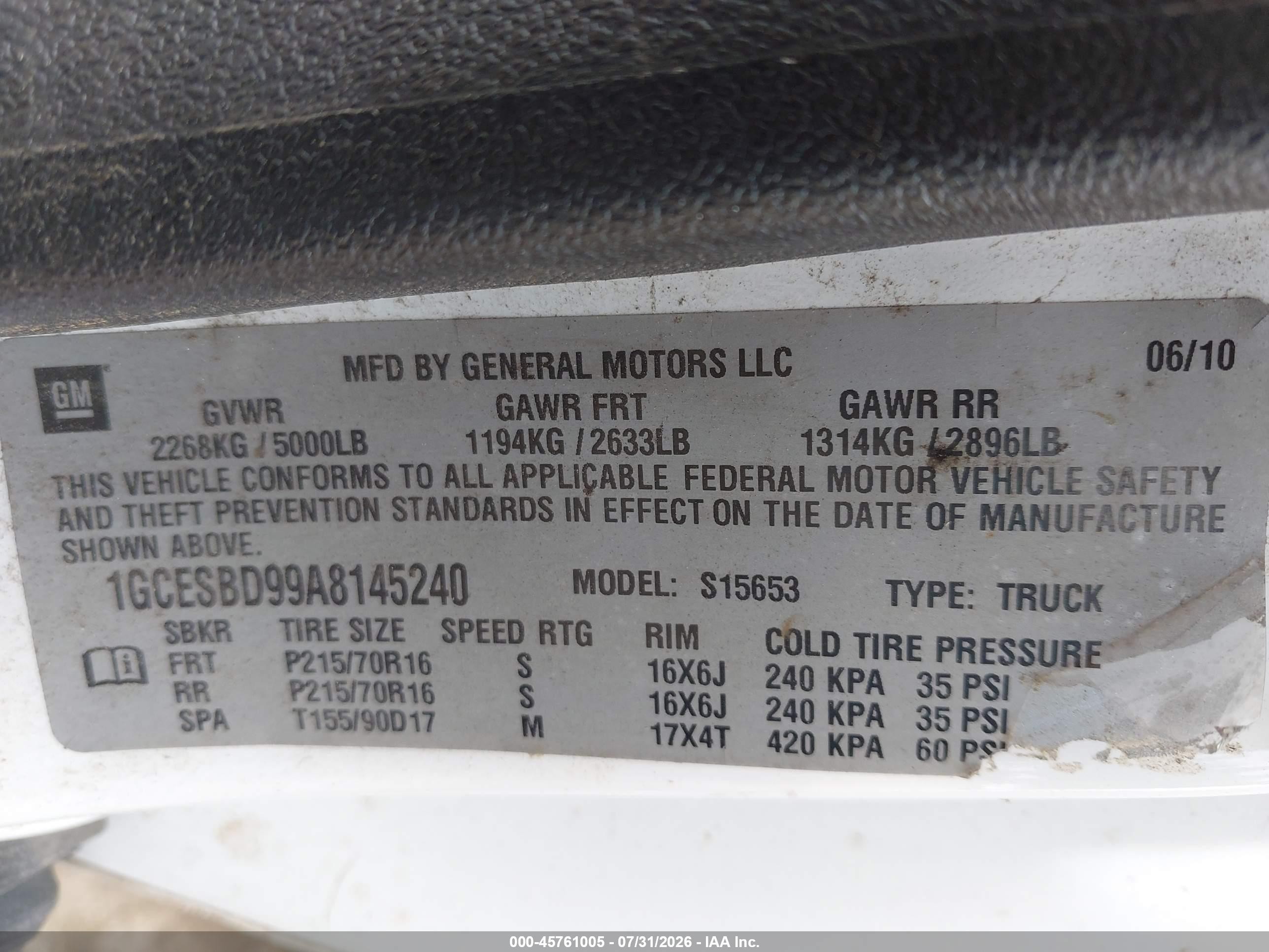 2010 Chevrolet Colorado Work Truck White vin: 1GCESBD99A8145240