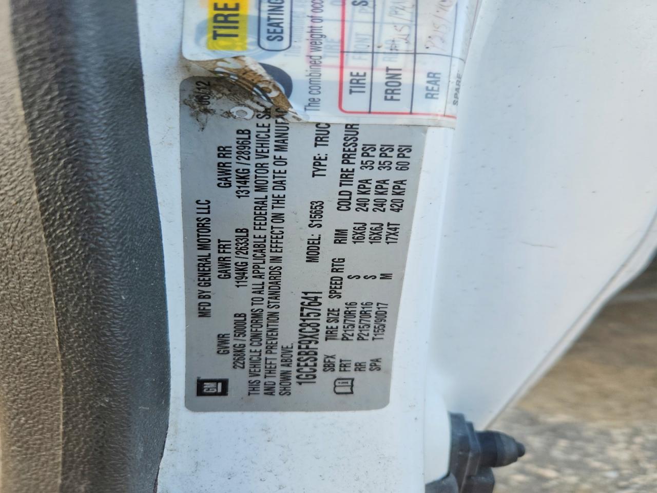 2012 Chevrolet Colorado White vin: 1GCESBF9XC8157641