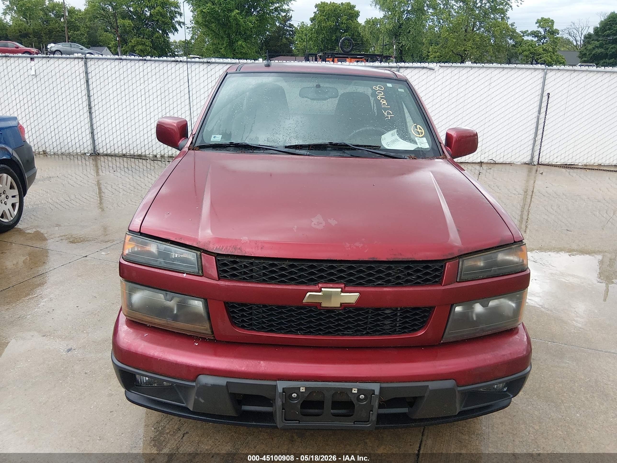 2010 Chevrolet Colorado 1lt Red vin: 1GCESCD98A8130816