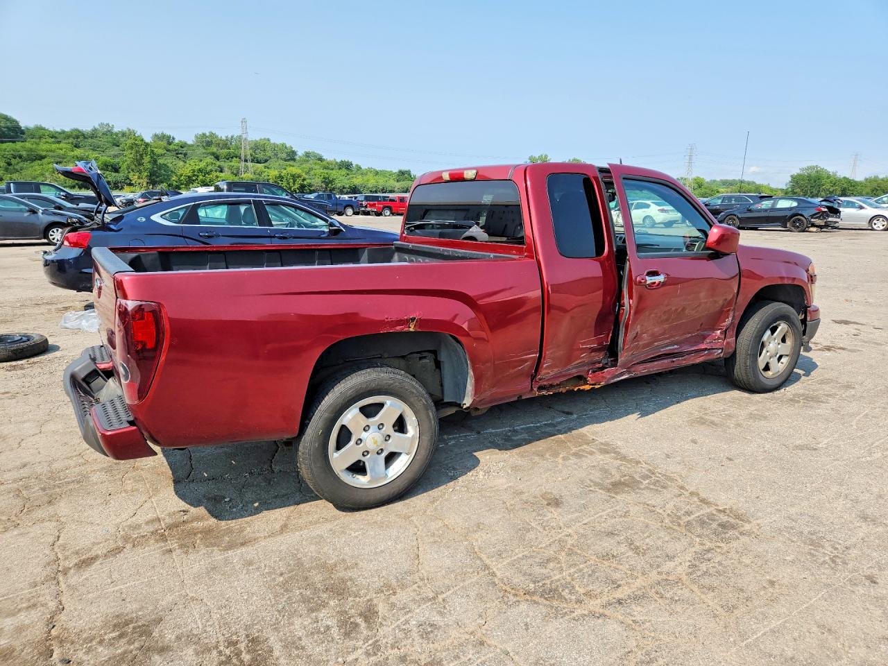 2011 Chevrolet Colorado Lt Burgundy vin: 1GCESCFE8B8107533