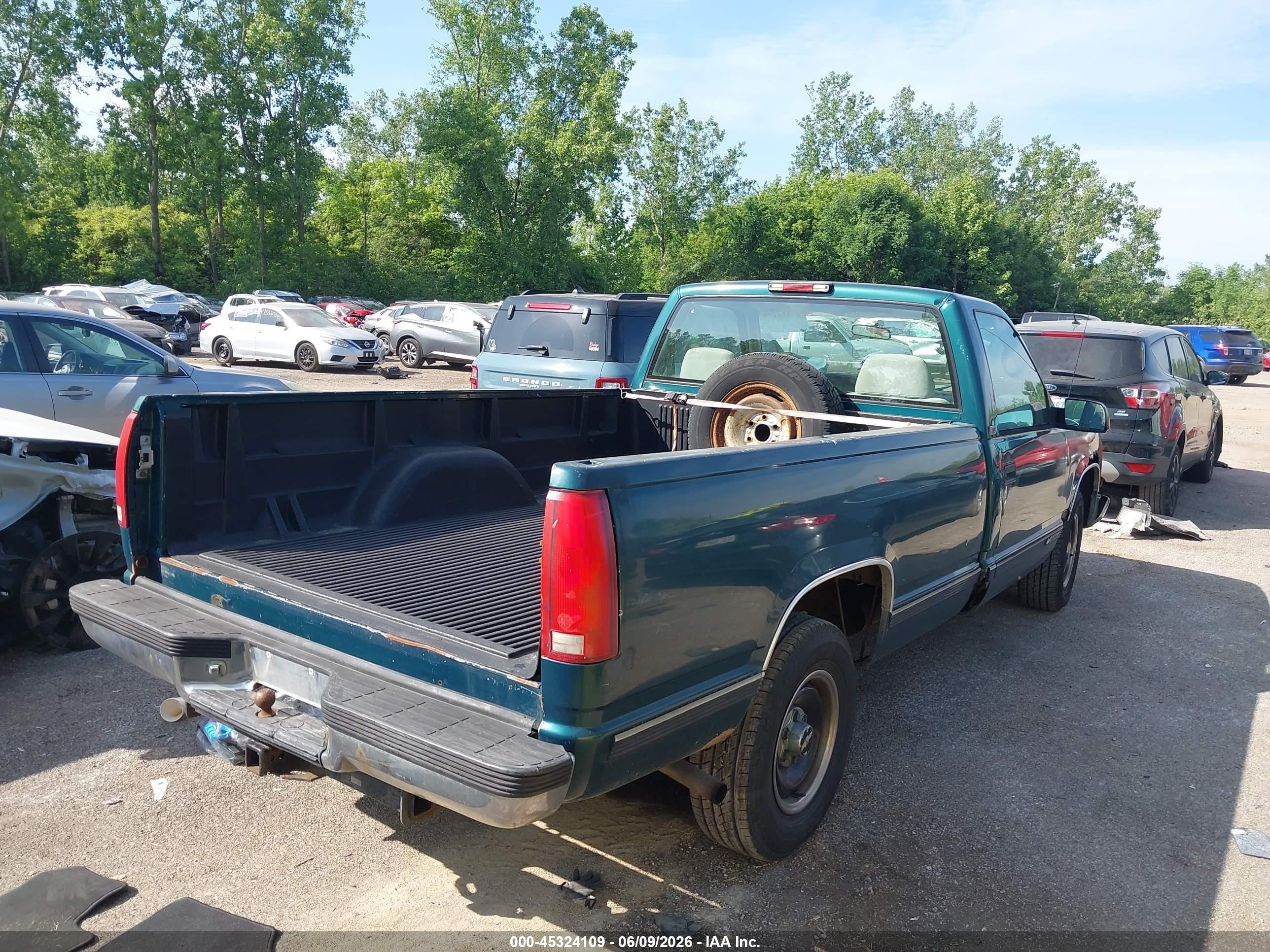 1995 Chevrolet Gmt-400 C2500 Green vin: 1GCFC24K1SZ147709