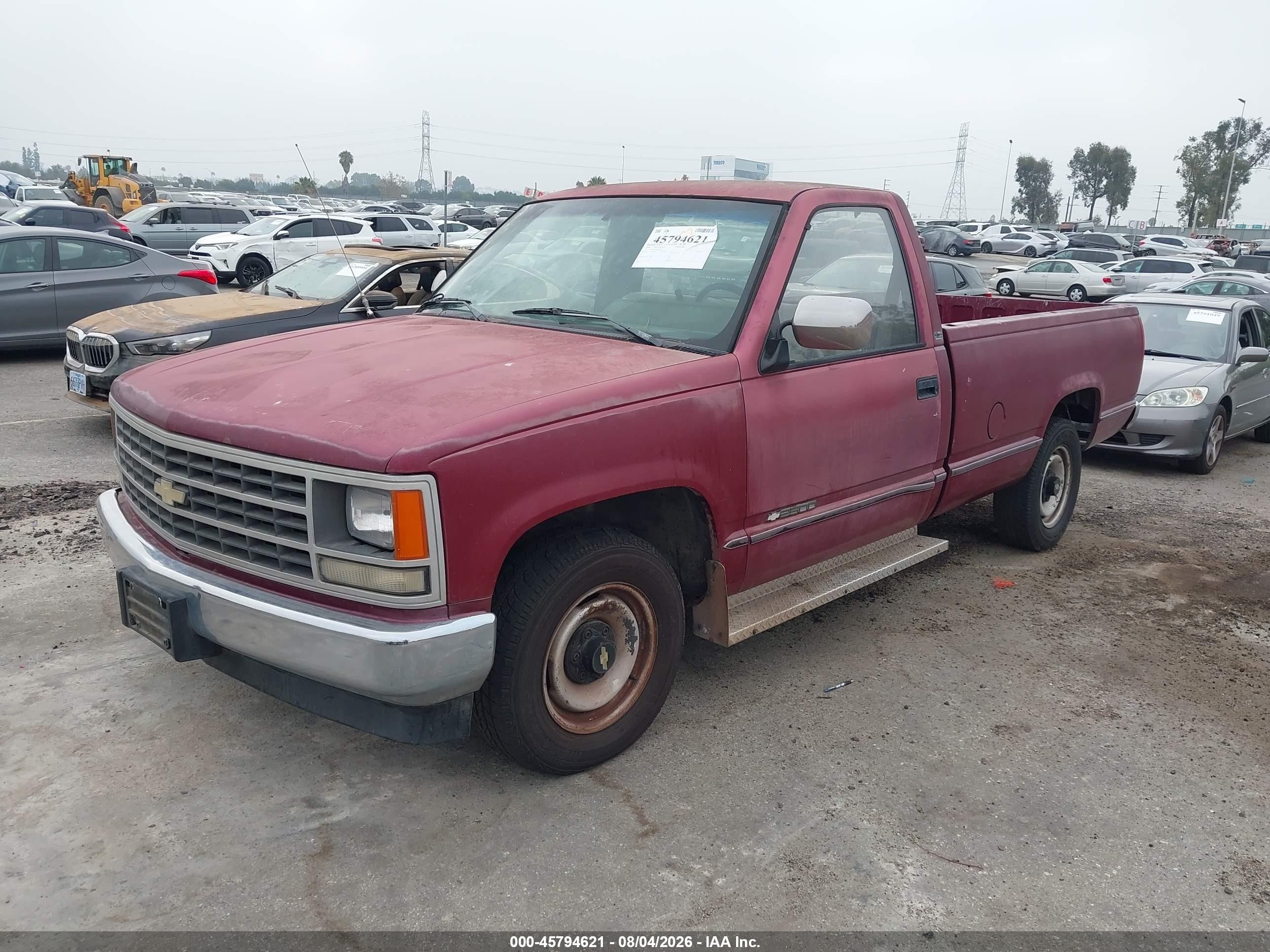 1989 Chevrolet Gmt-400 C2500 Бордовый vin: 1GCFC24K4KE148442