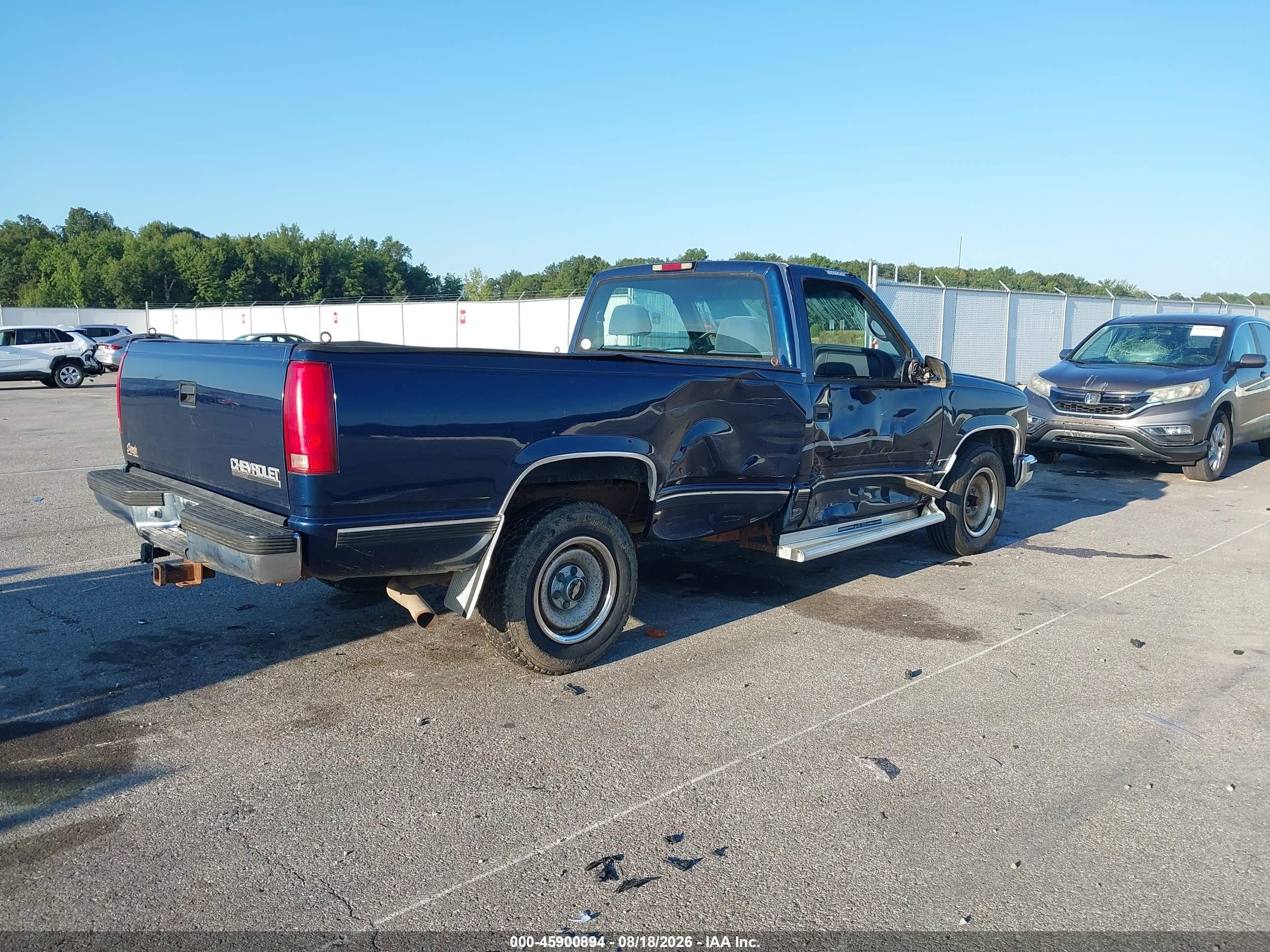 1998 Chevrolet C/k 2500 Hd Fleetside Blue vin: 1GCFC24R1WZ144988