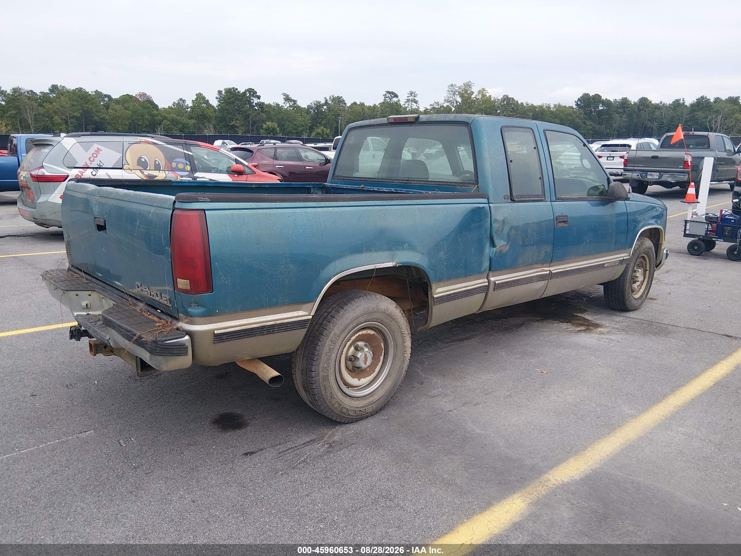 1998 Chevrolet C/k 2500 Fleetside Blue vin: 1GCFC29SXWE161999