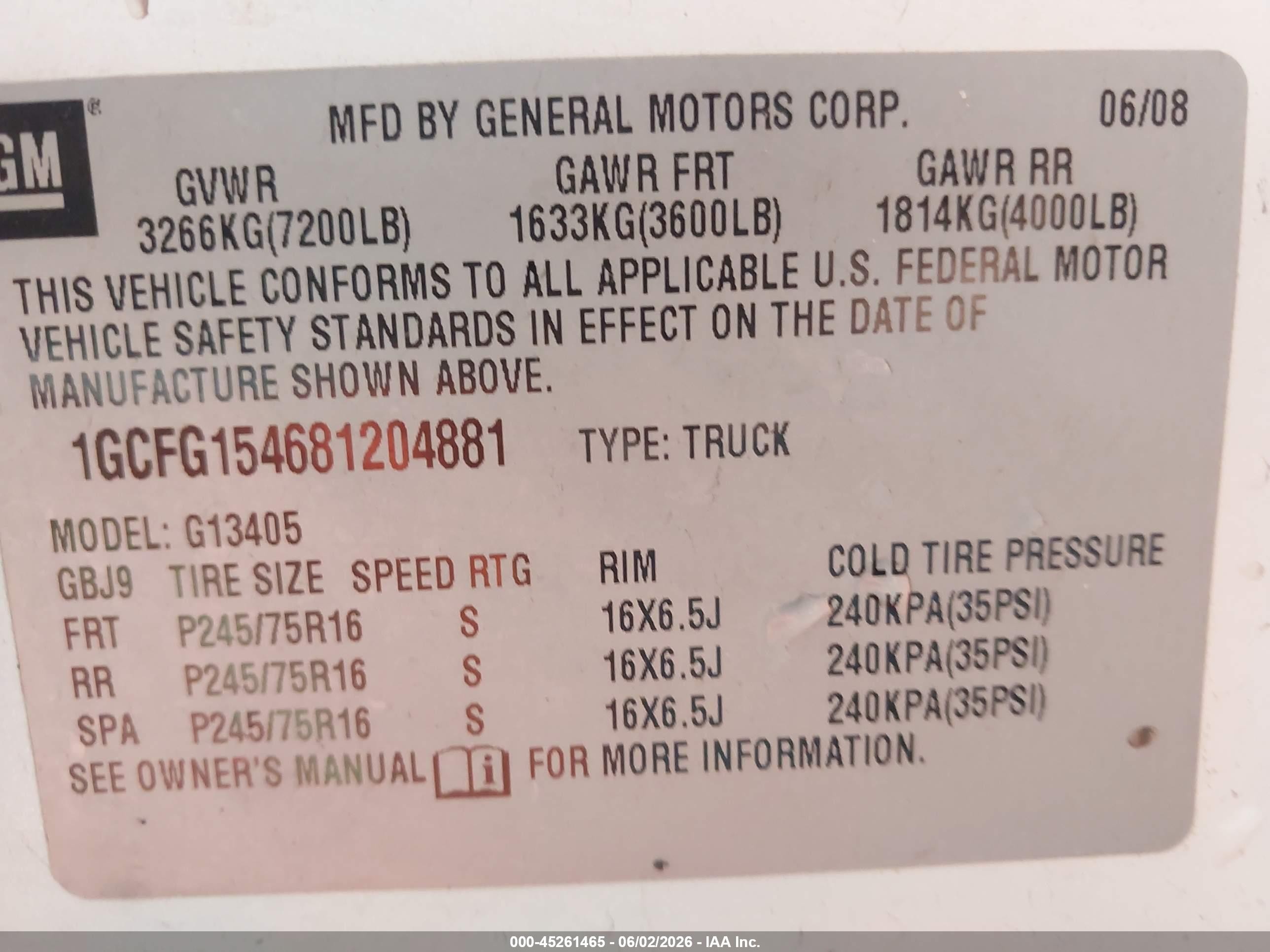 2008 Chevrolet Express Work Van Белый vin: 1GCFG154681204881