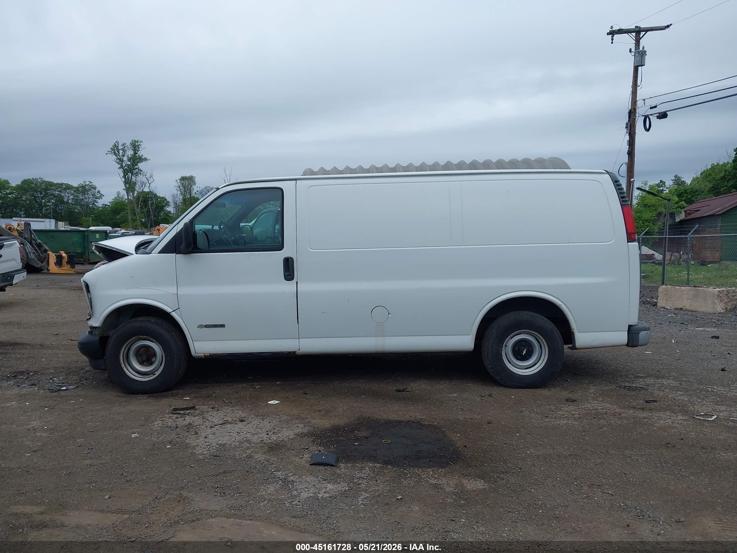 2002 Chevrolet Express   White vin: 1GCFG15W421245759