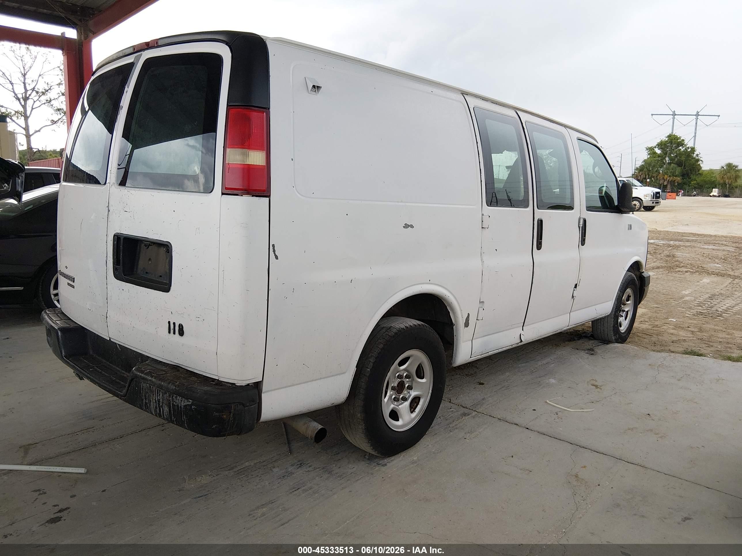 2006 Chevrolet Express Work Van Белый vin: 1GCFG15X061272715